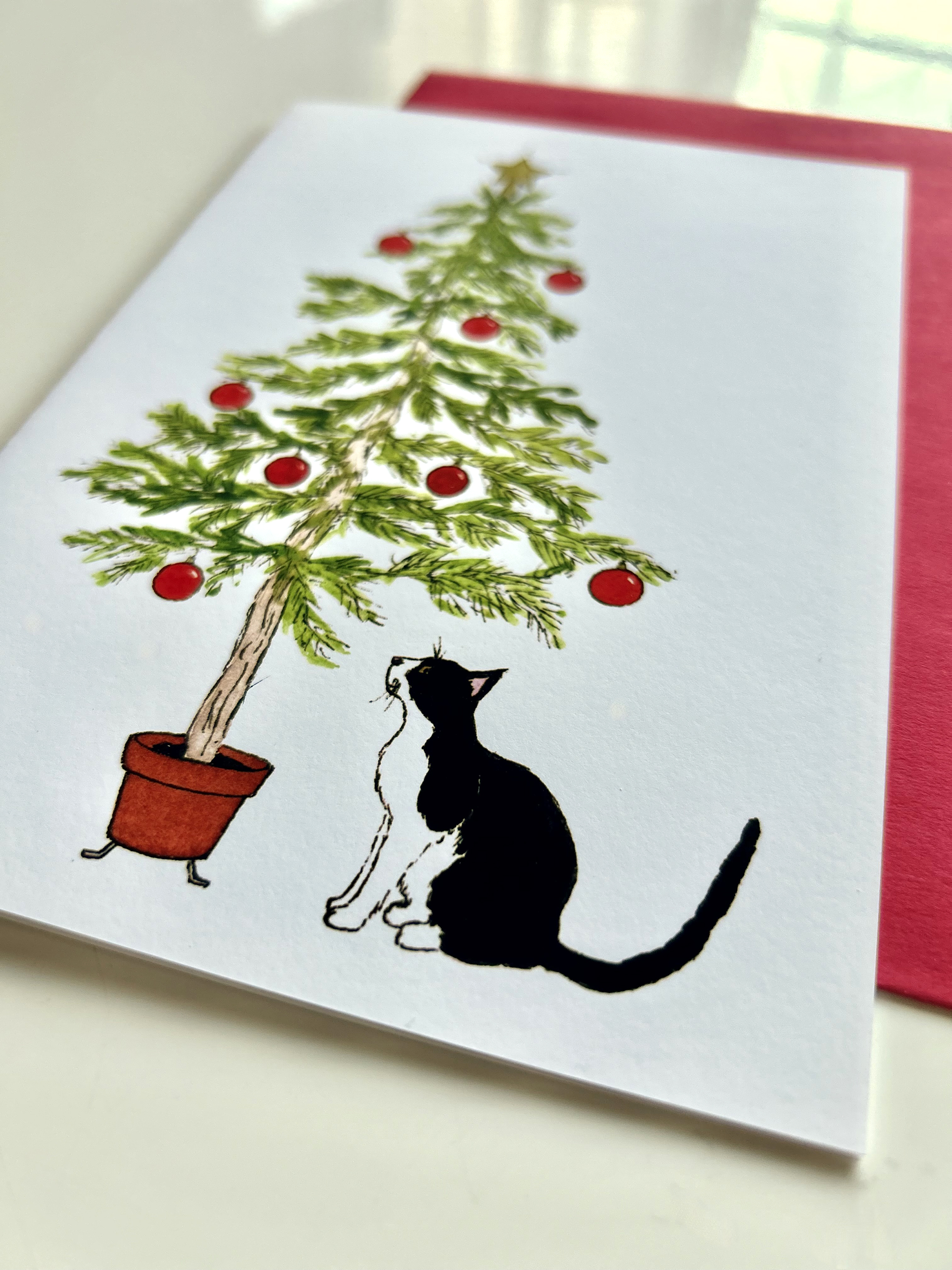 Suki Under Tree Holiday Greeting Card