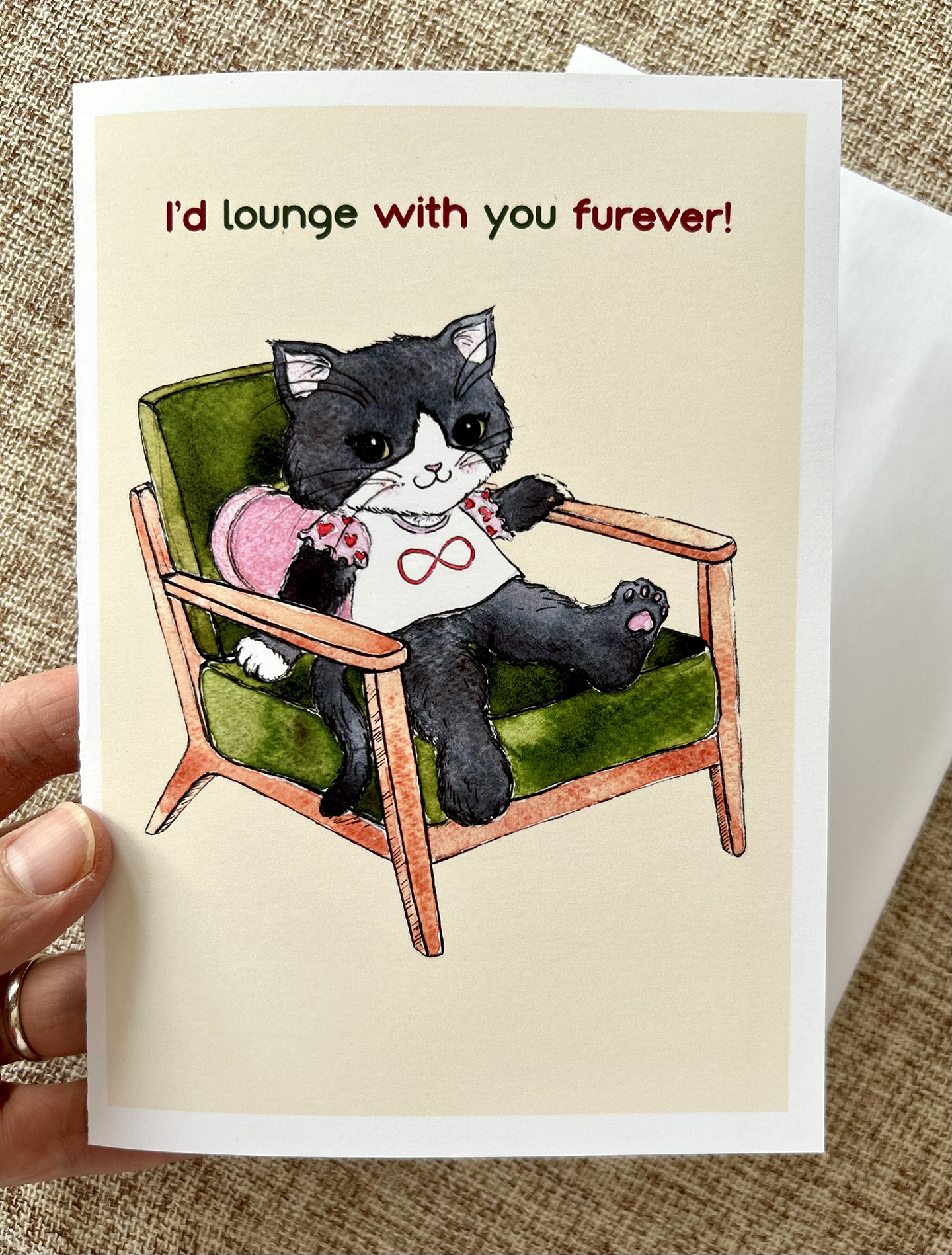 Lounge Furever Valentine/Romantic Greeting Card