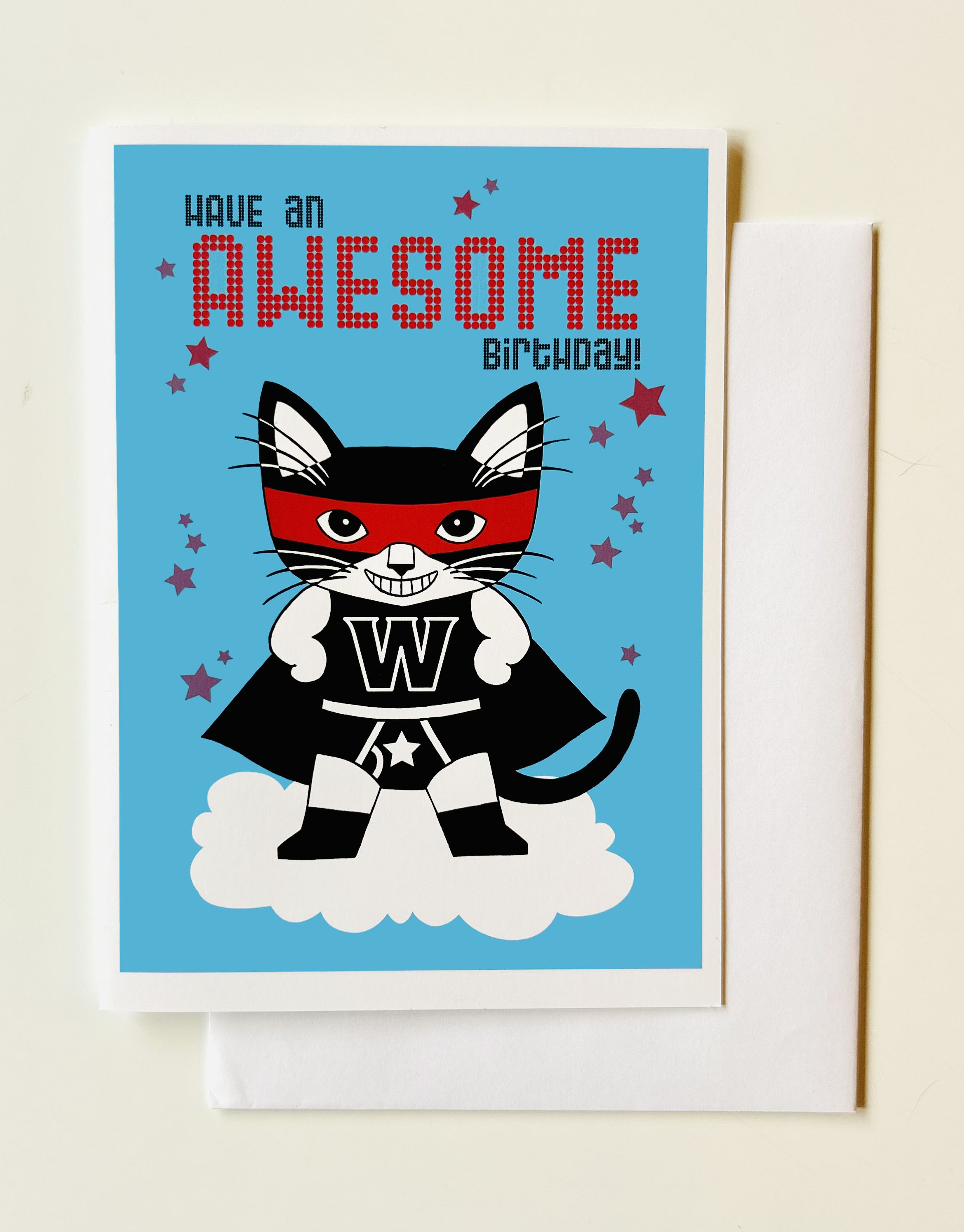 Wonder Cat Birthday | Birthday Greeting Card
