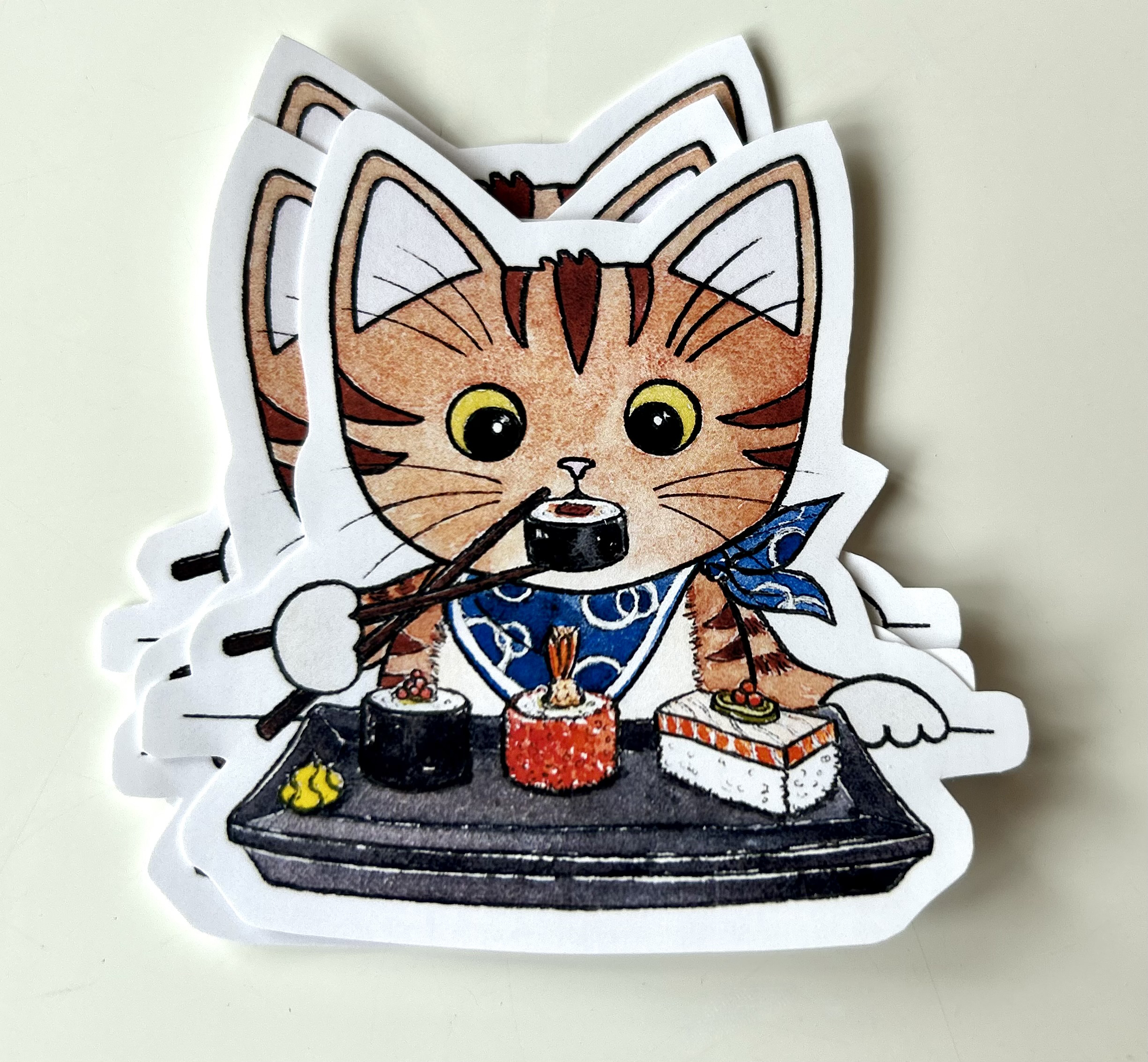 Sushi Kitty Vinyl Sticker