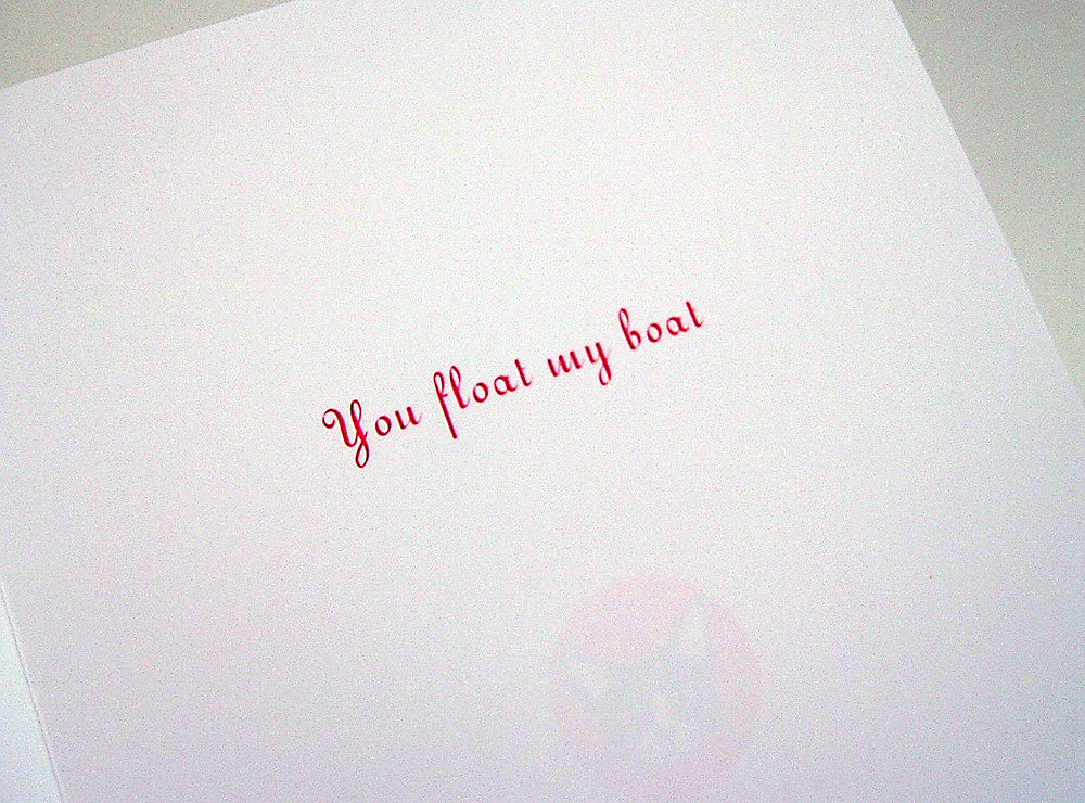 Owl & Pussycat in Their Loveboat | Romantic Greeting Card