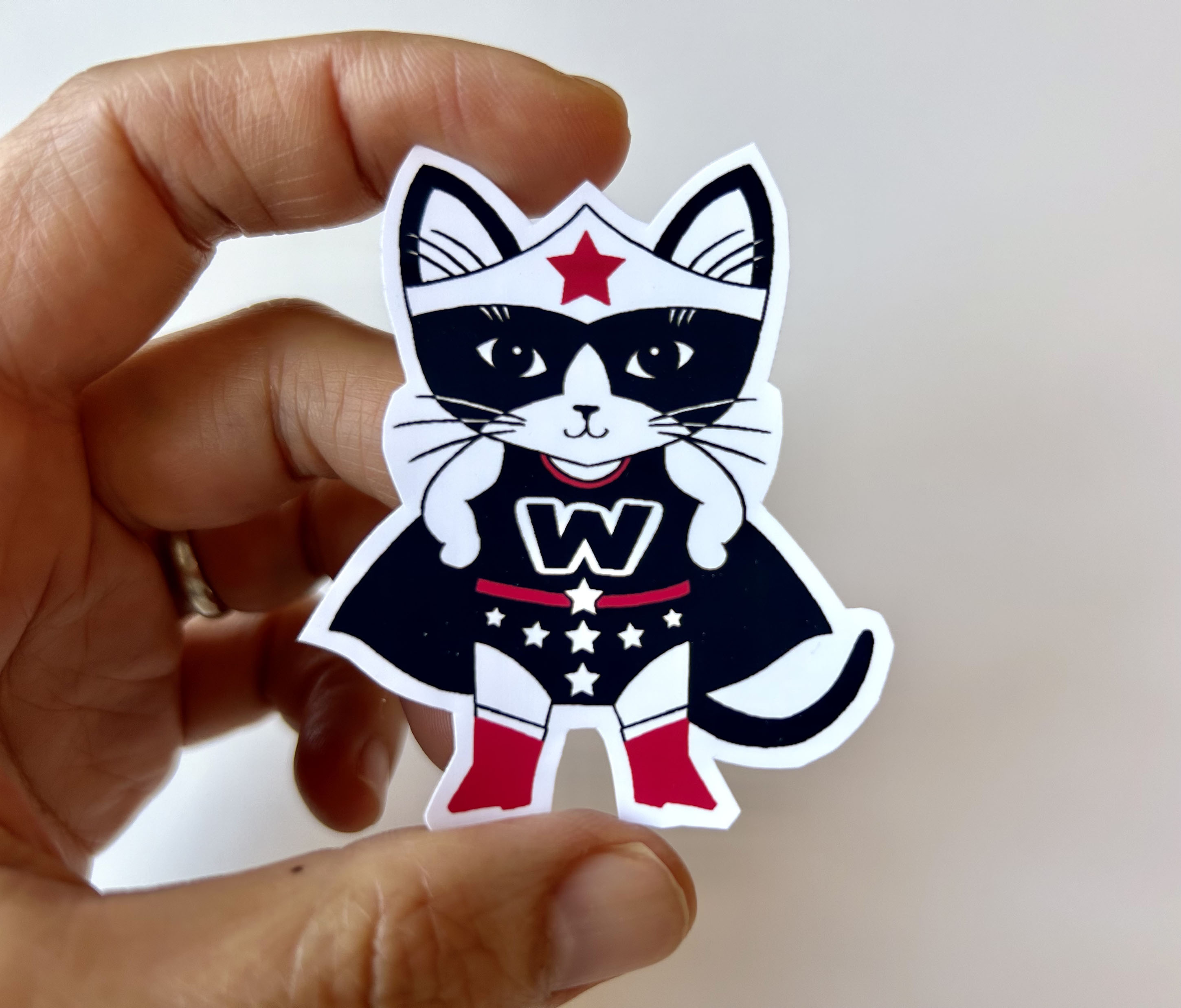 Wonder Kitty and Wonder Cat Sticker Set