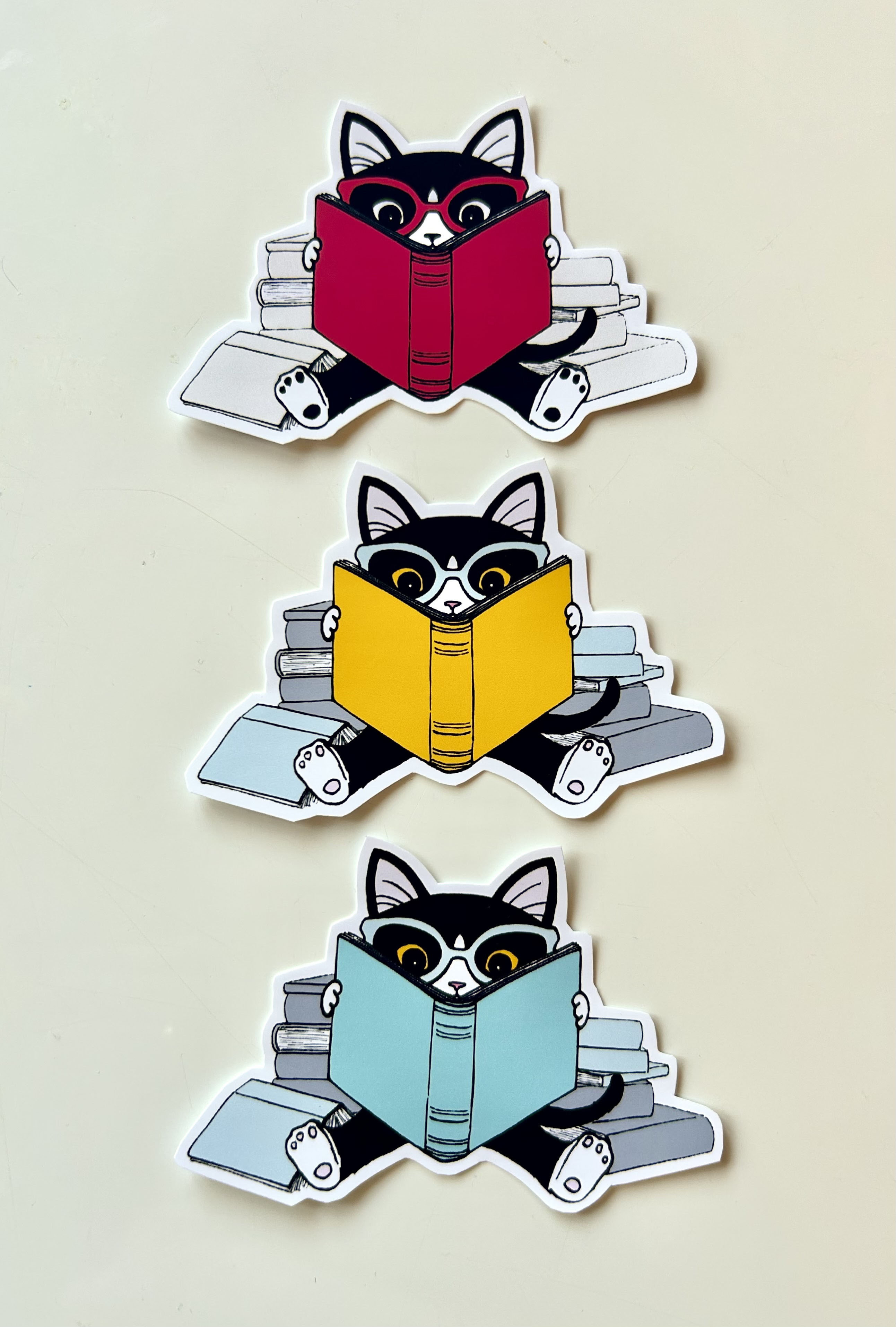 Bookish Clever Kitties Vinyl Sticker Set