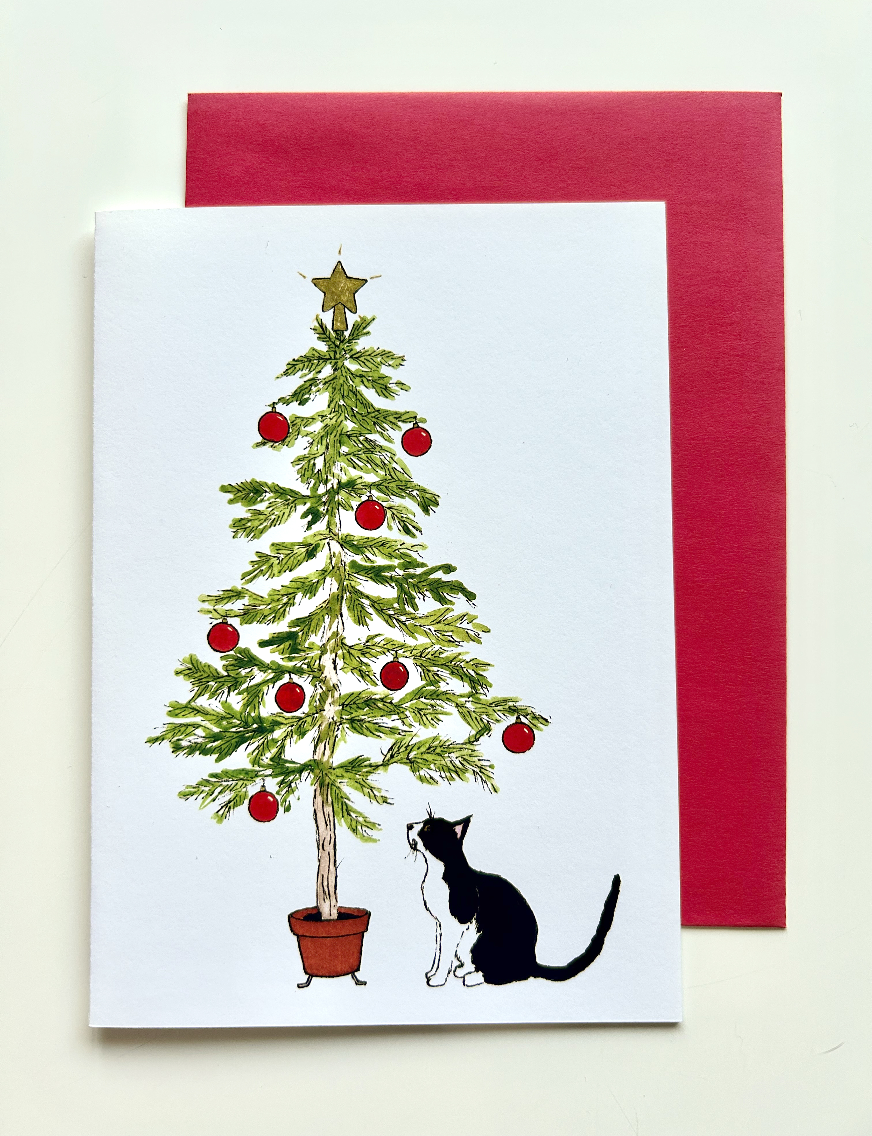 Suki Under Tree Holiday Greeting Card