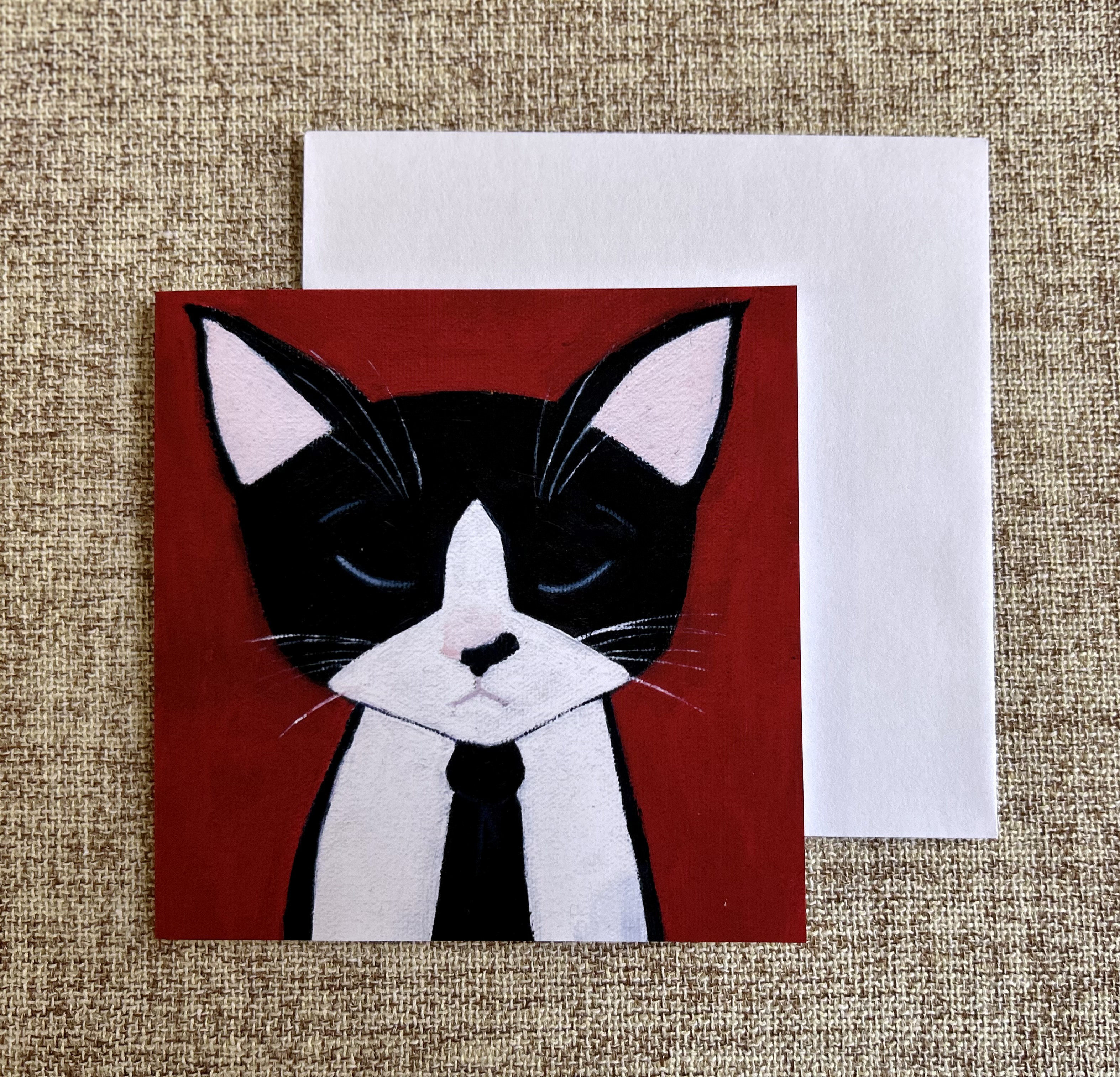 Suki's Necktie Suitor | Blank Greeting Card