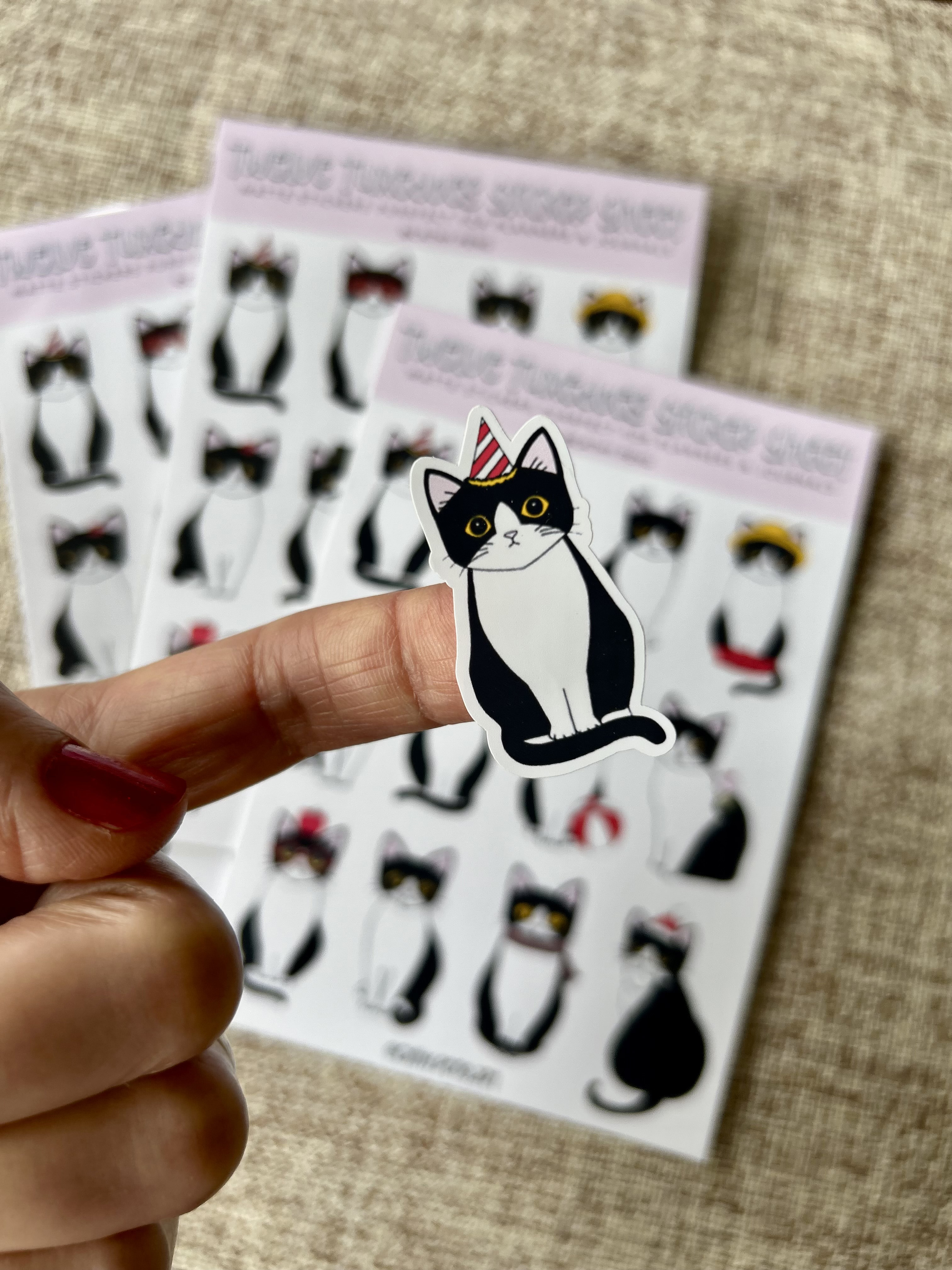 Twelve Tuxedoes Sticker Sheet