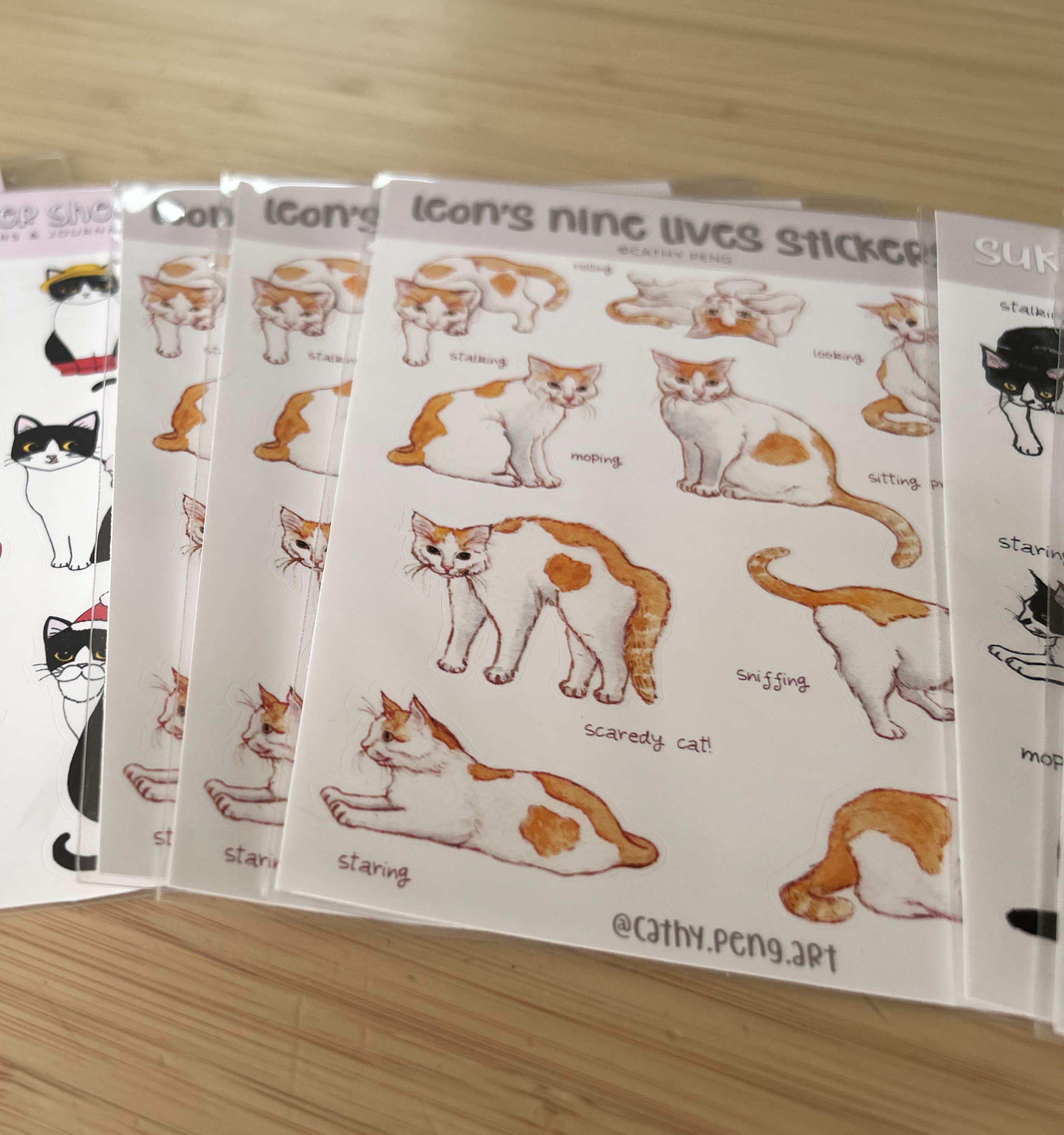 Leon's Nine Lives Sticker Sheet