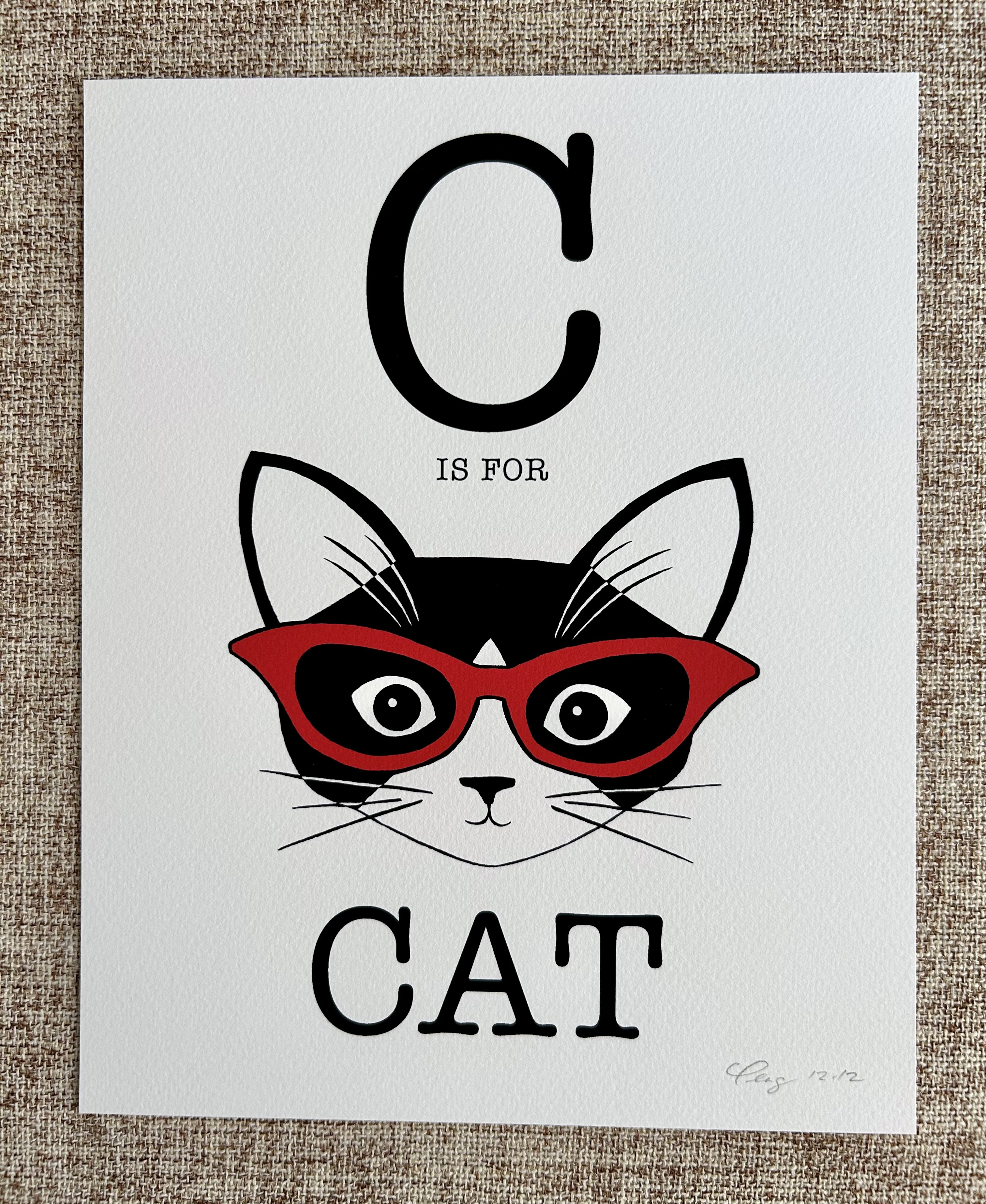 C is for Cat | Art Print