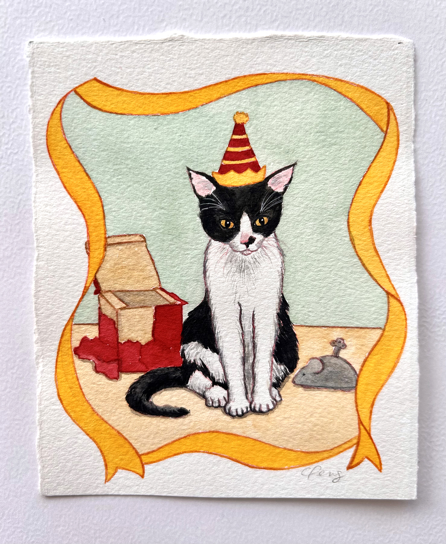 Sourpuss Birthday Suki Original Watercolour Painting