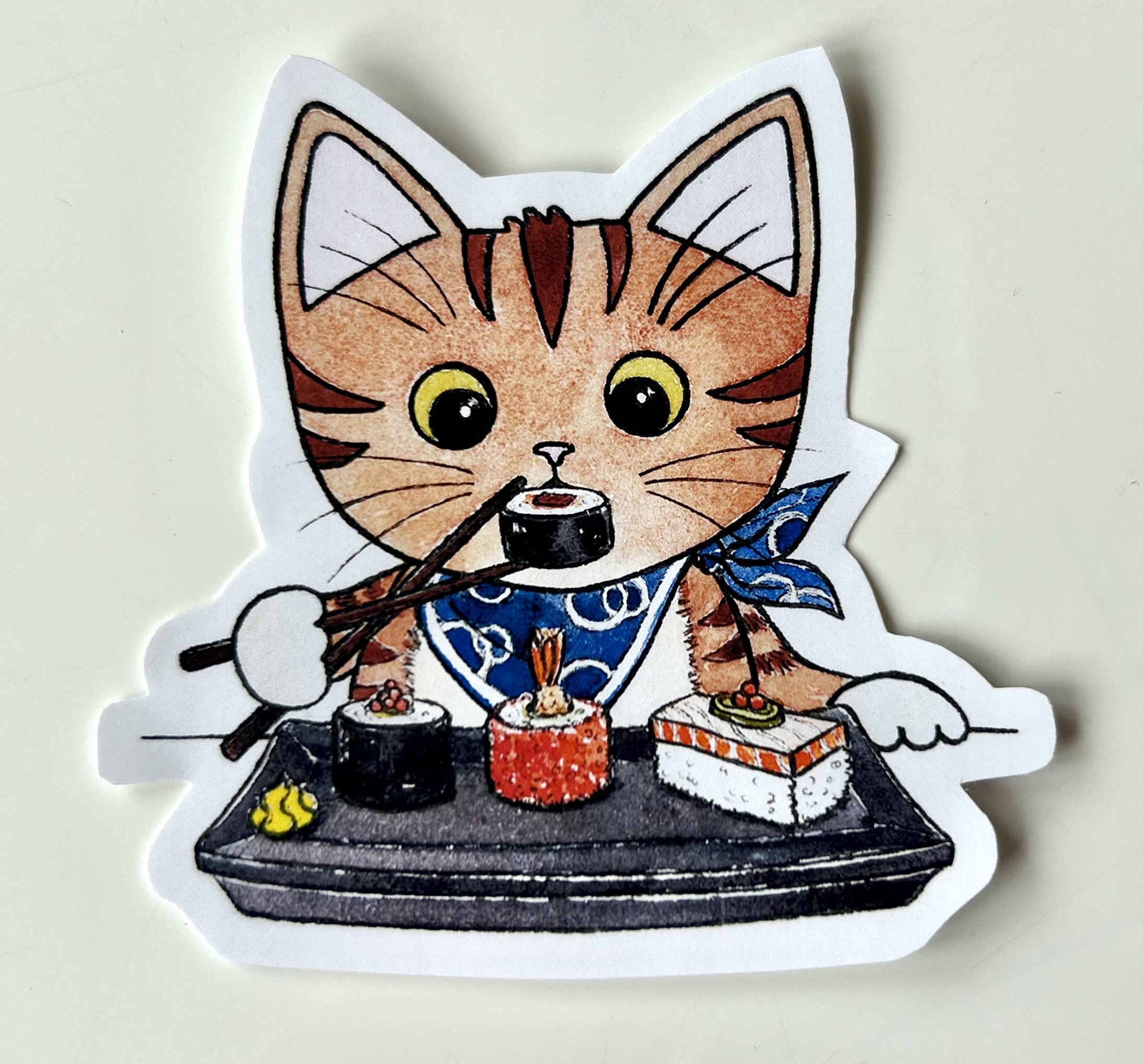 Sushi Kitty Vinyl Sticker