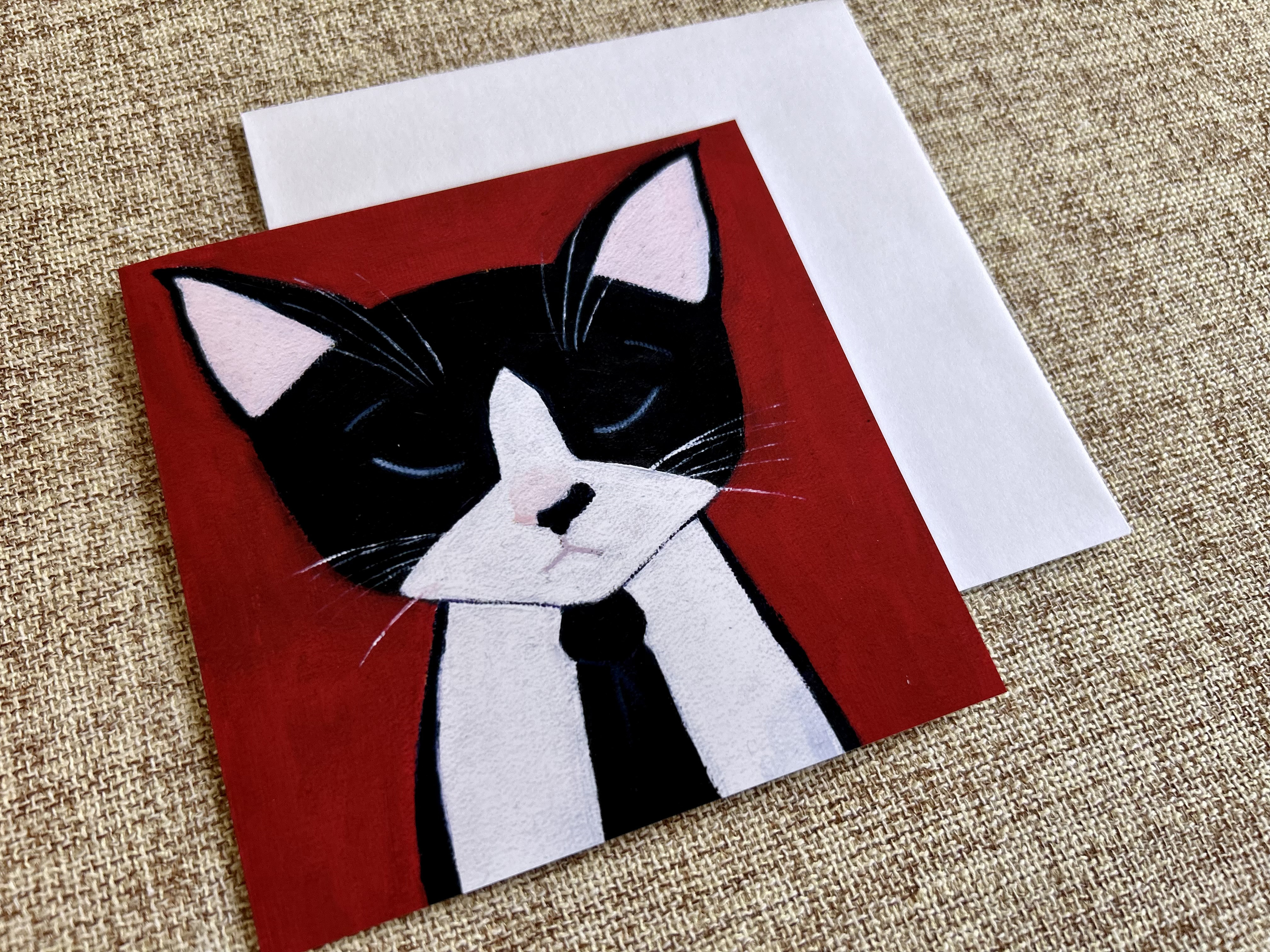 Suki's Necktie Suitor | Blank Greeting Card