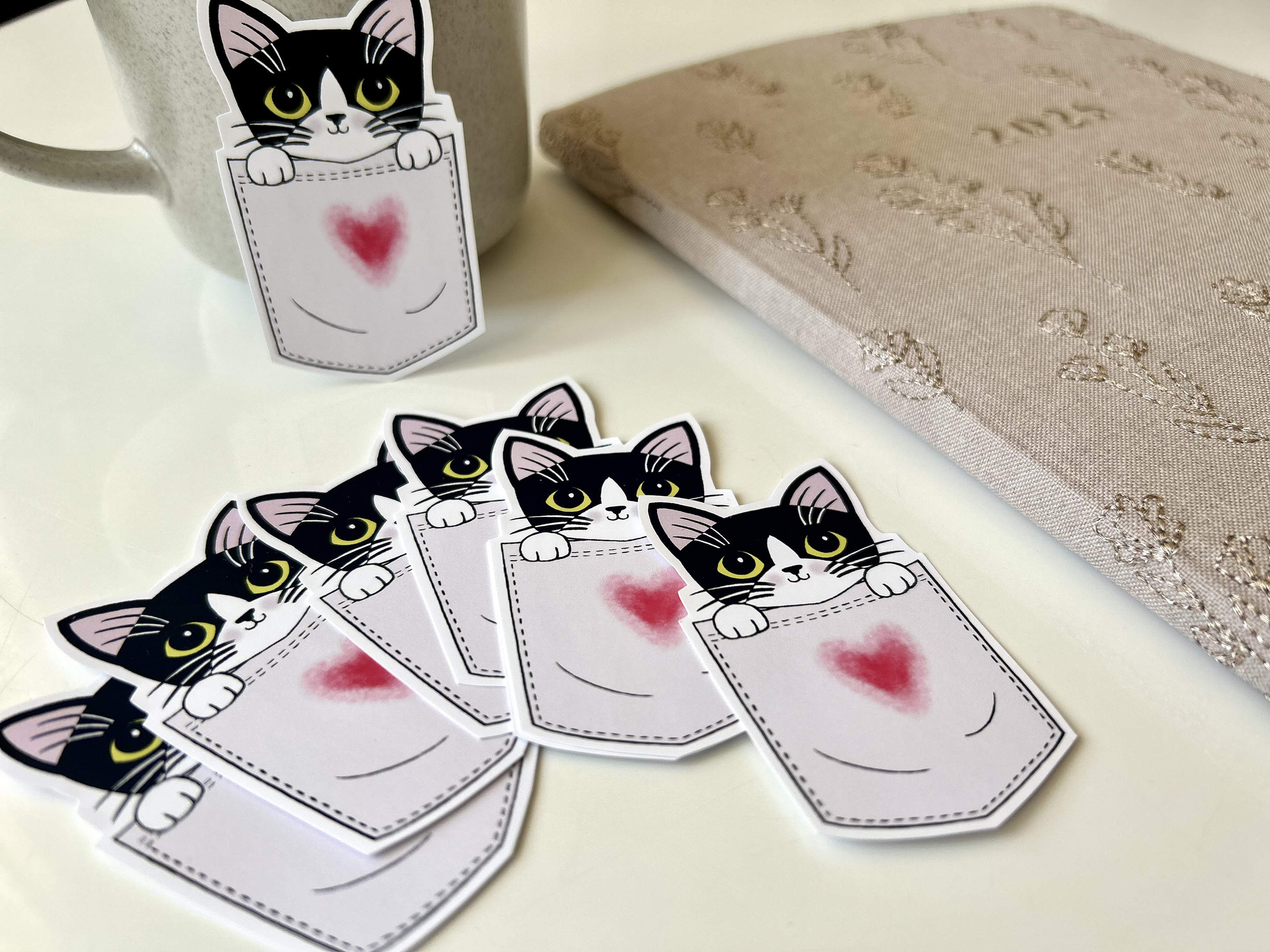 Pocket Kitty Vinyl Sticker