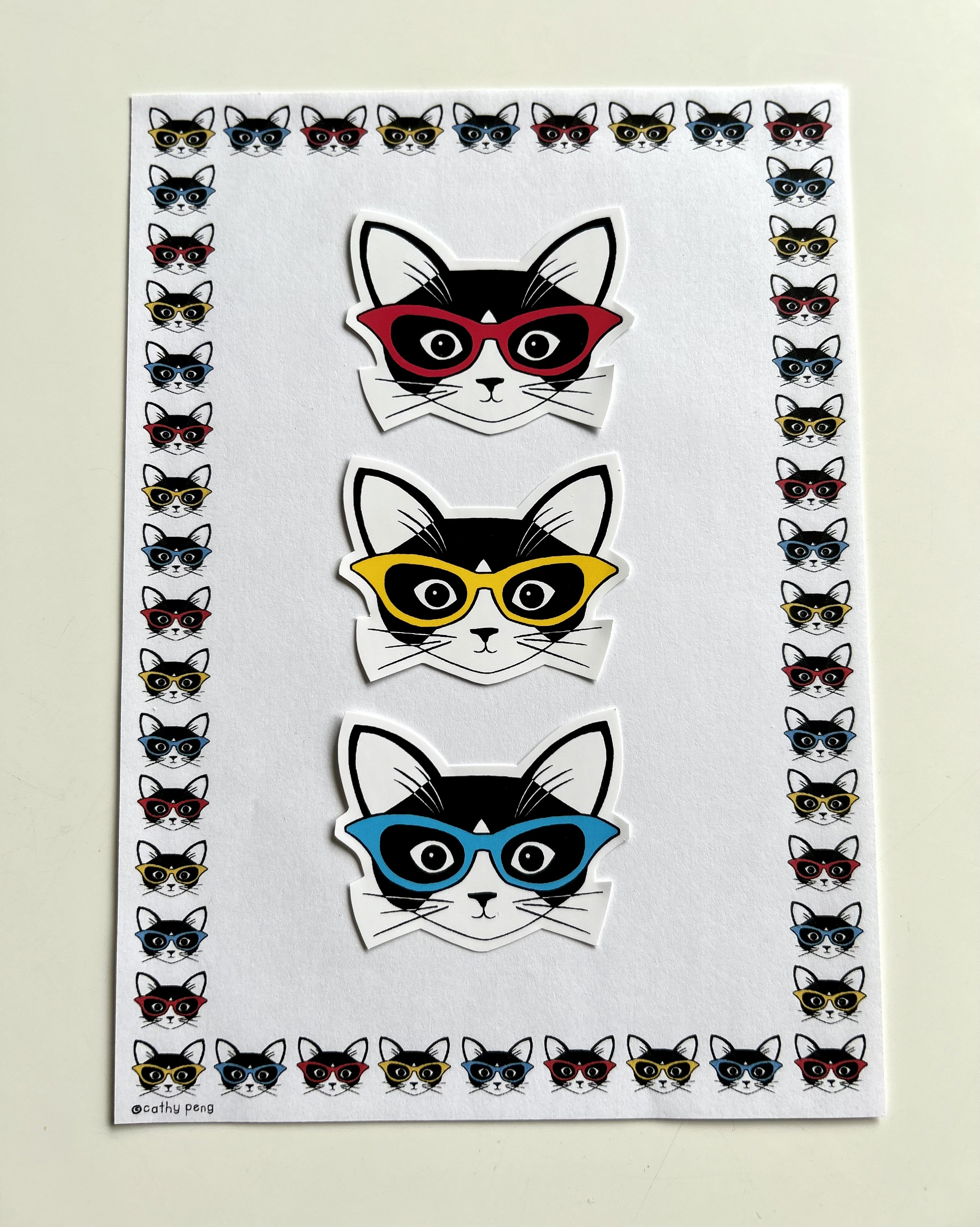 Clever Kitties Vinyl Sticker Set
