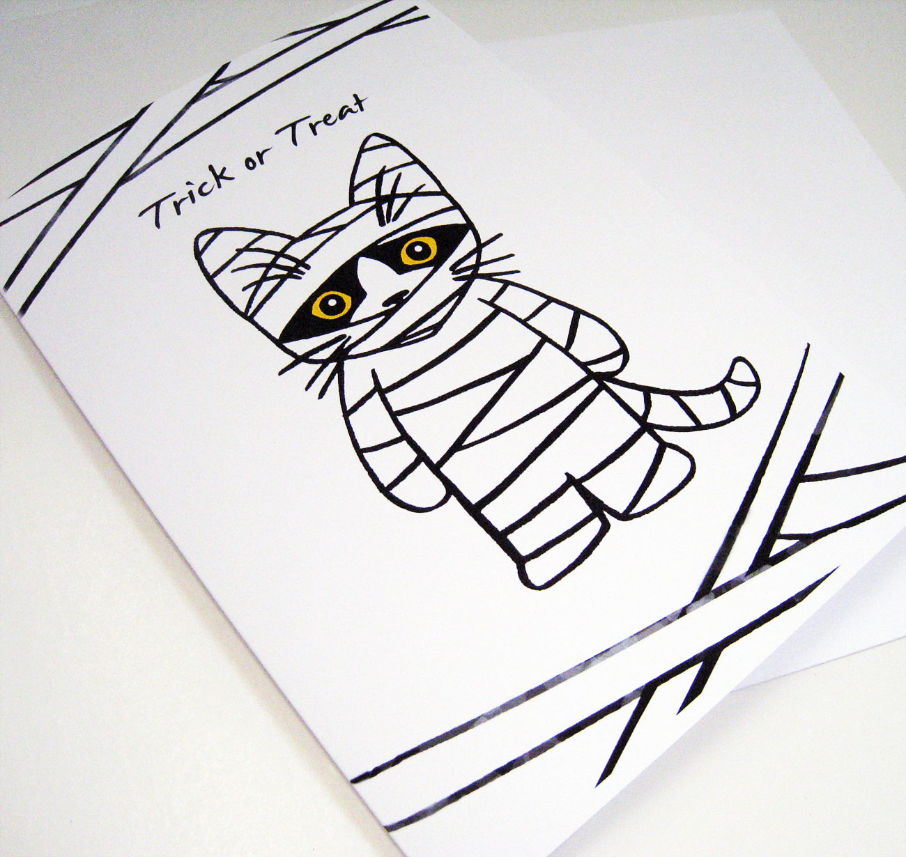 Mummy Cat | Halloween Greeting Card
