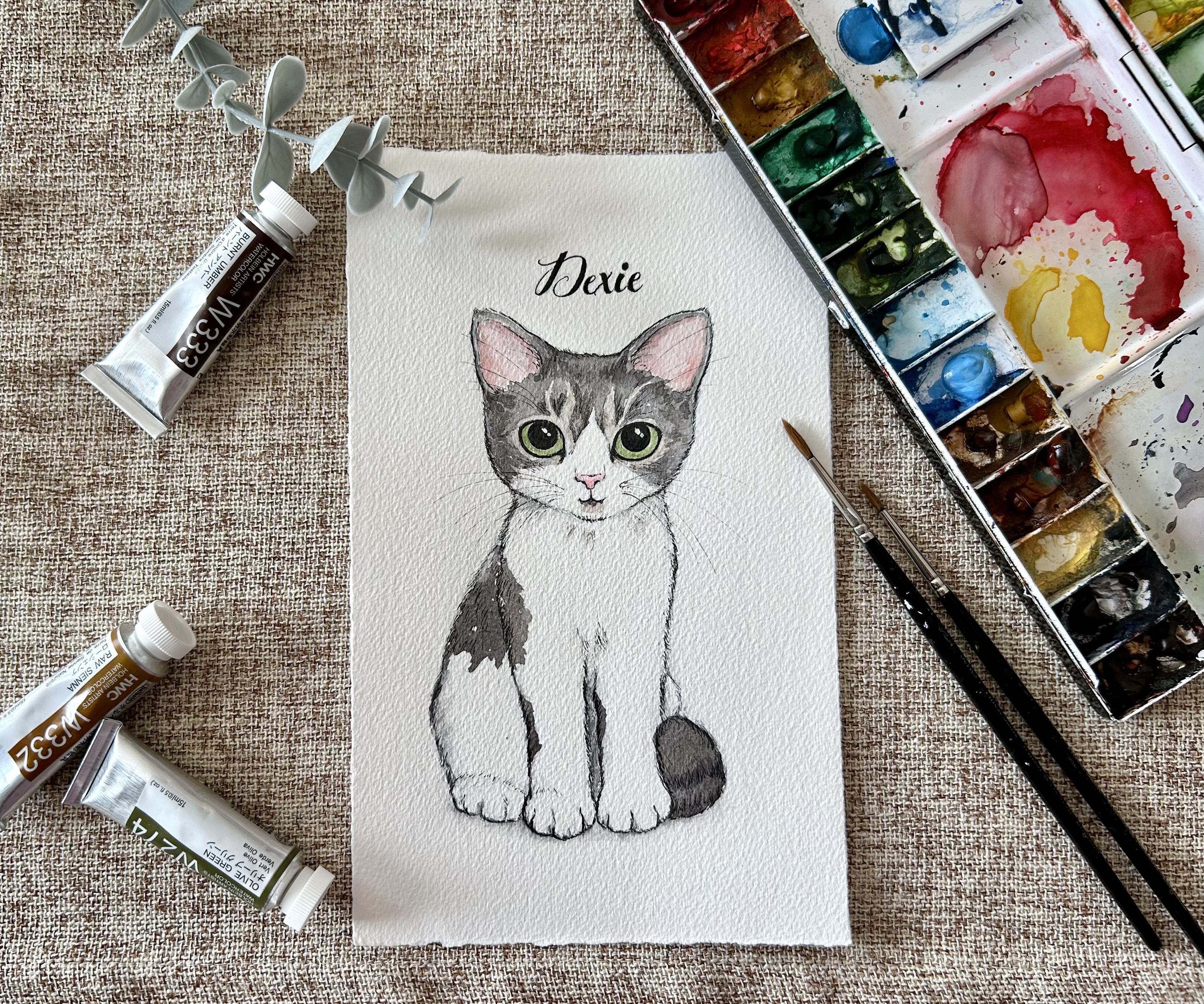 Custom Watercolour Pet Portrait