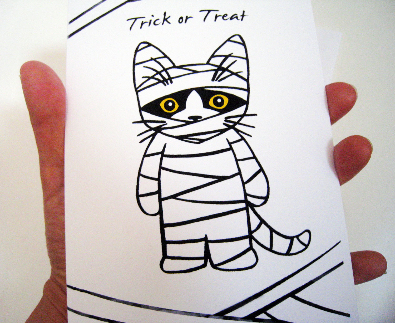 Mummy Cat | Halloween Greeting Card