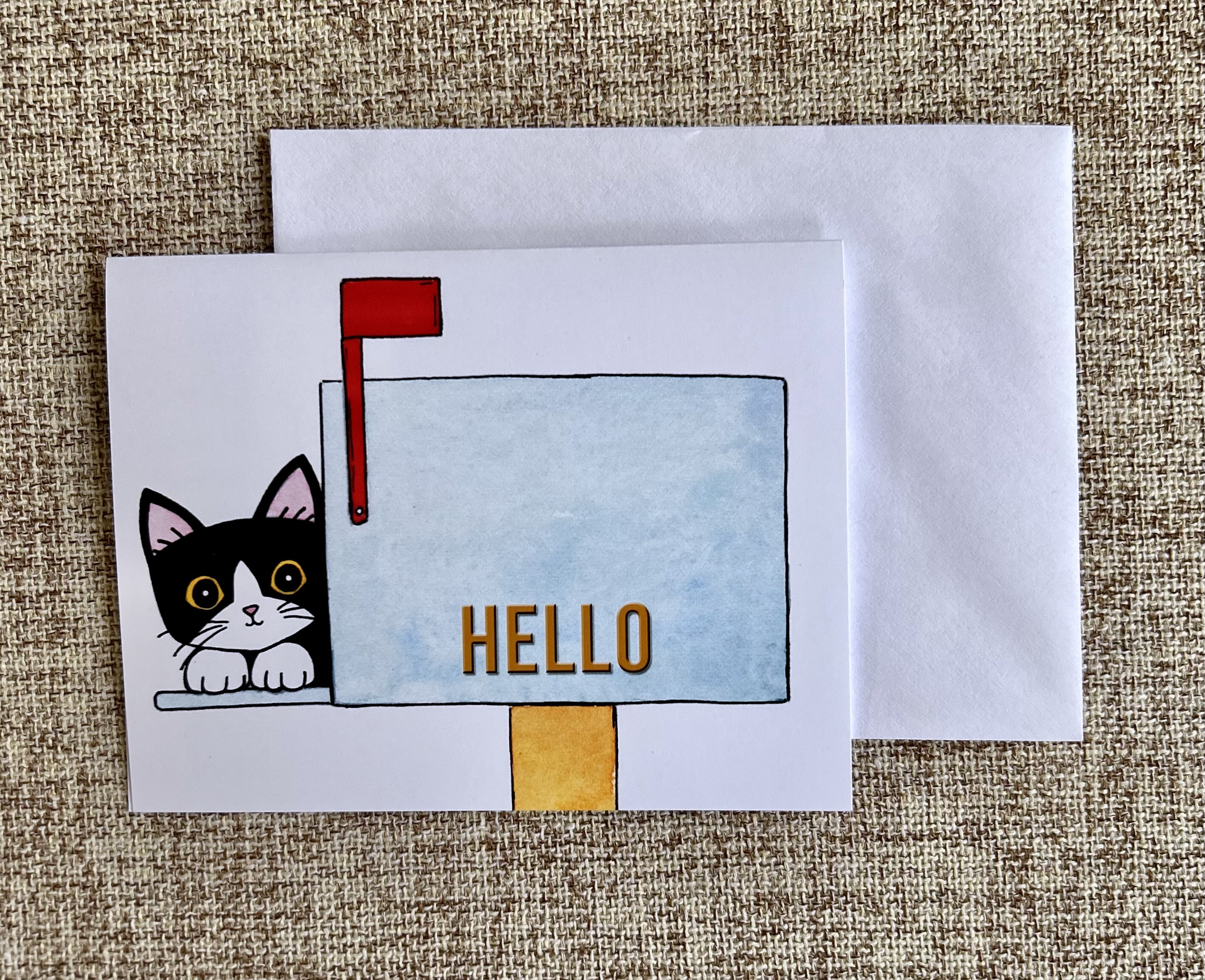 Mailbox Kitty | Thinking of You Greeting Card