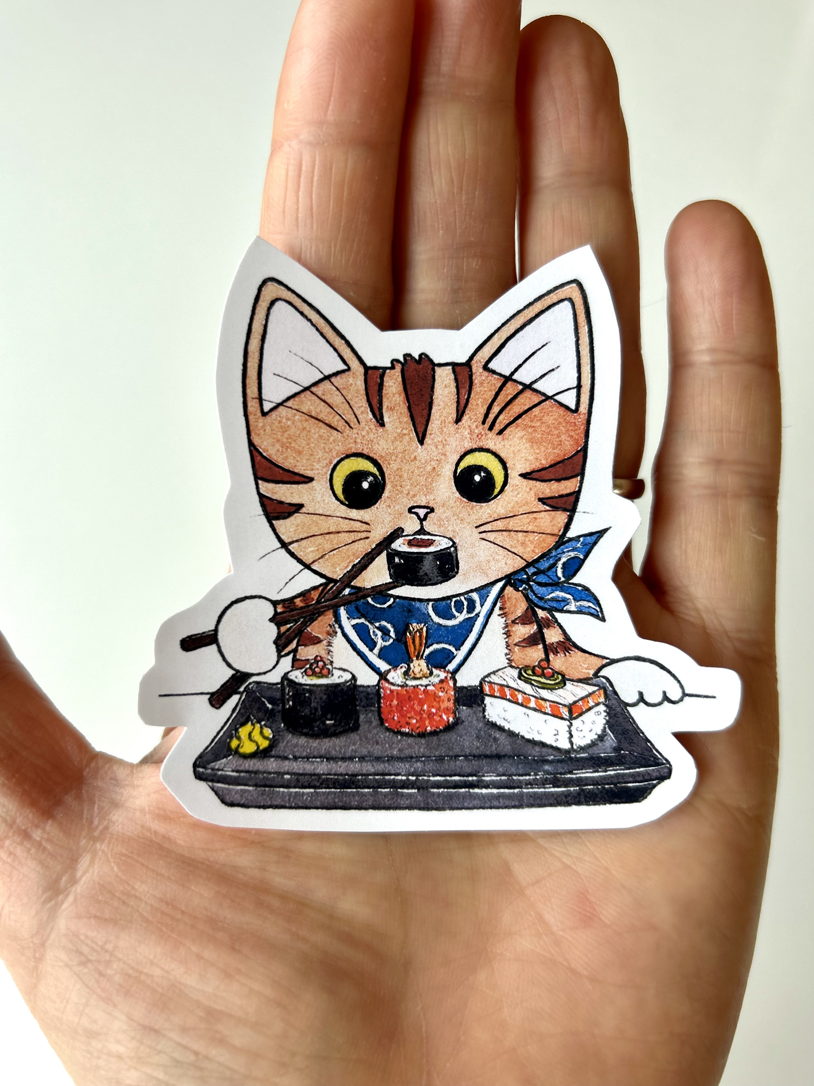 Sushi Kitty Vinyl Sticker