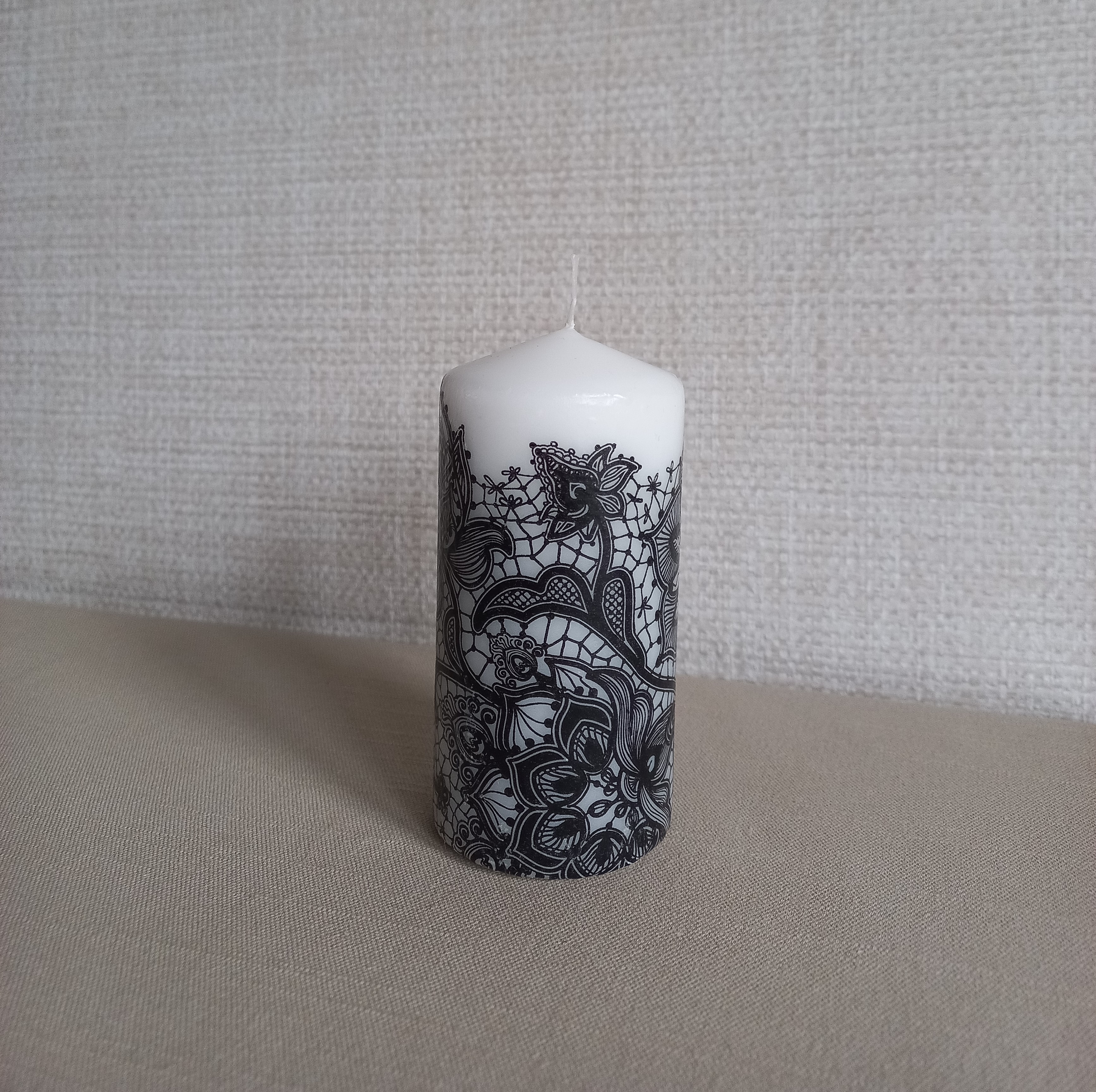 Black Lace -  Decorative Candle
