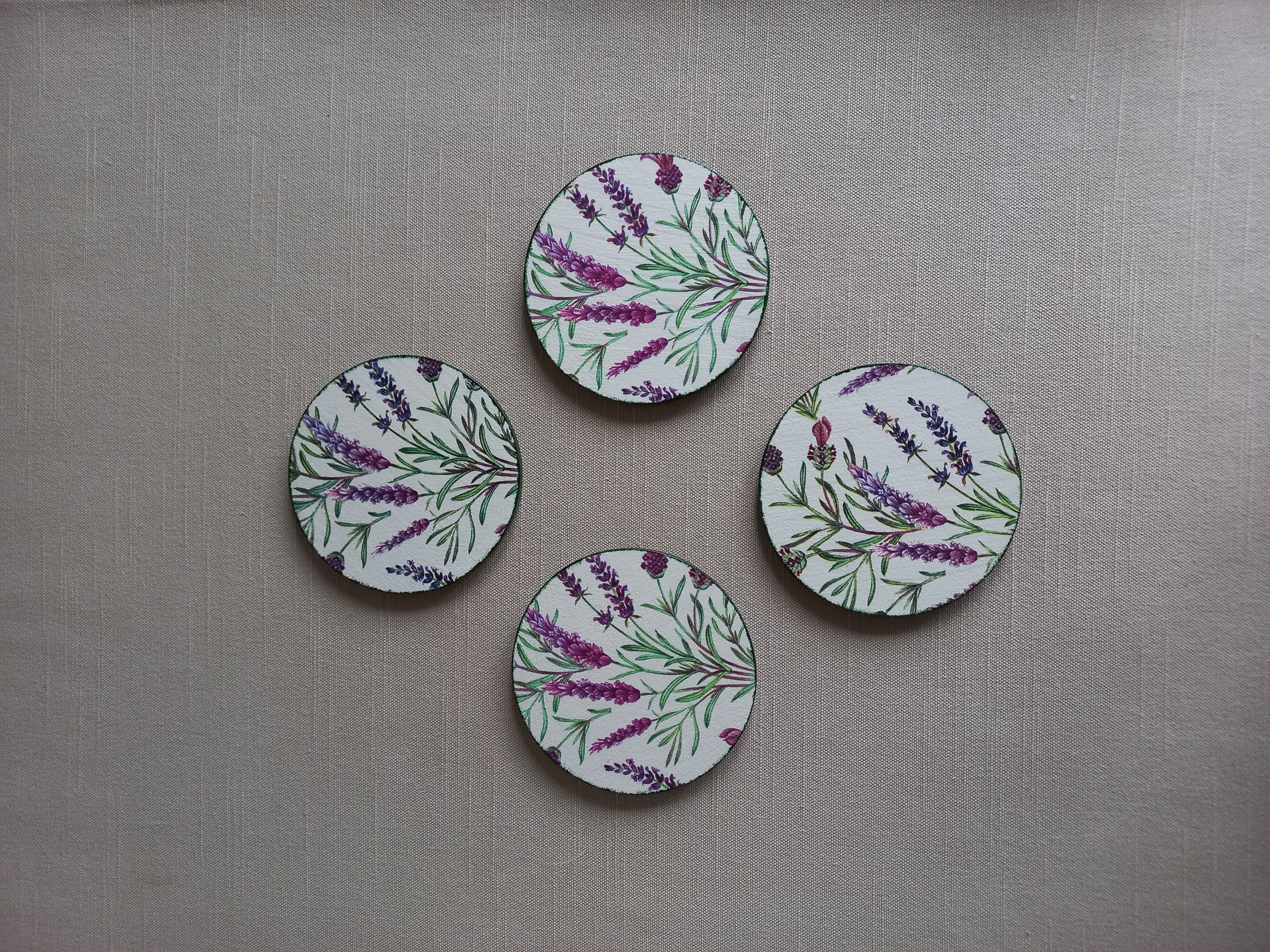 Lavender Fields - Wooden Coaster