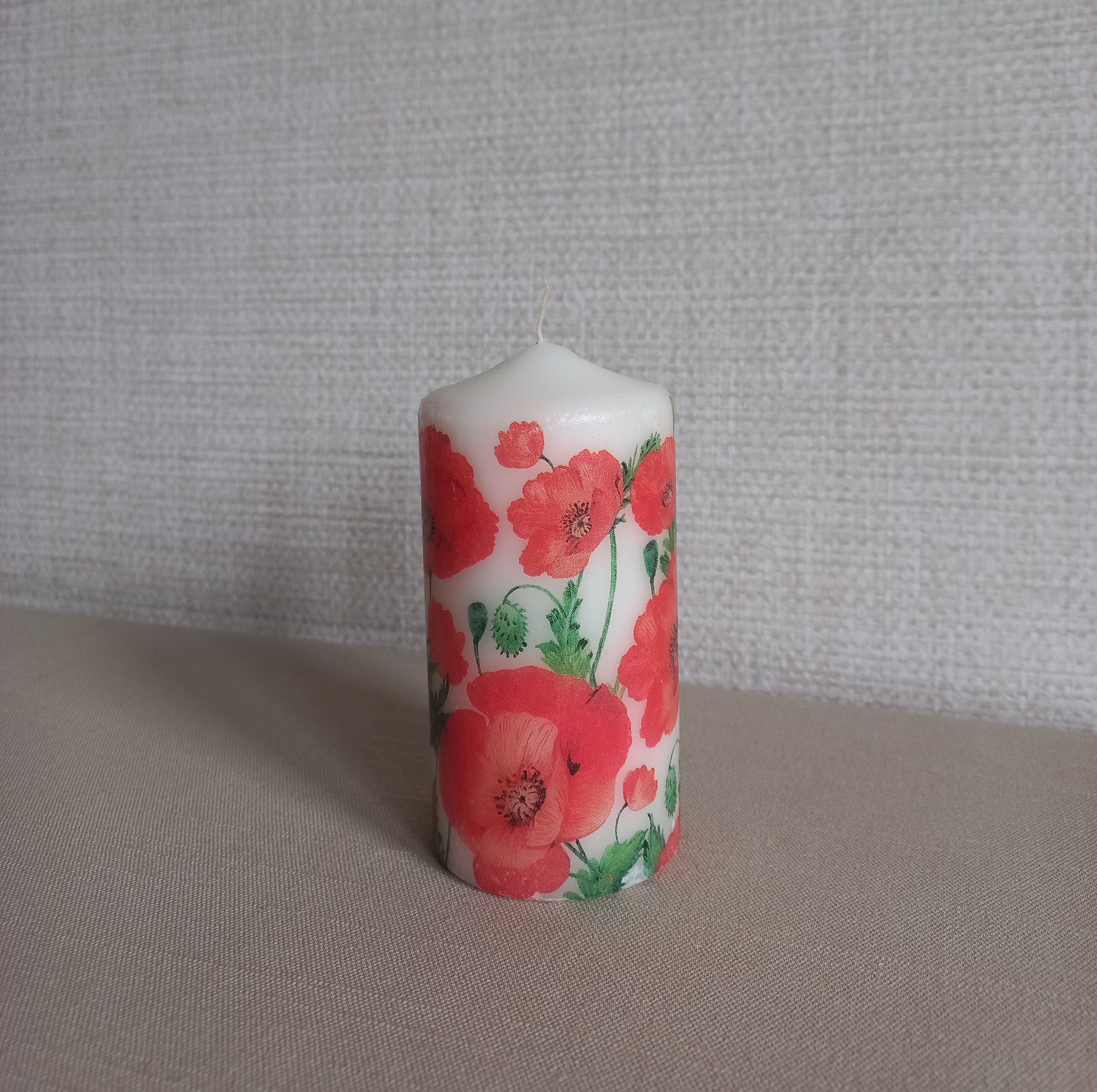 Red Poppies -  Decorative Candle