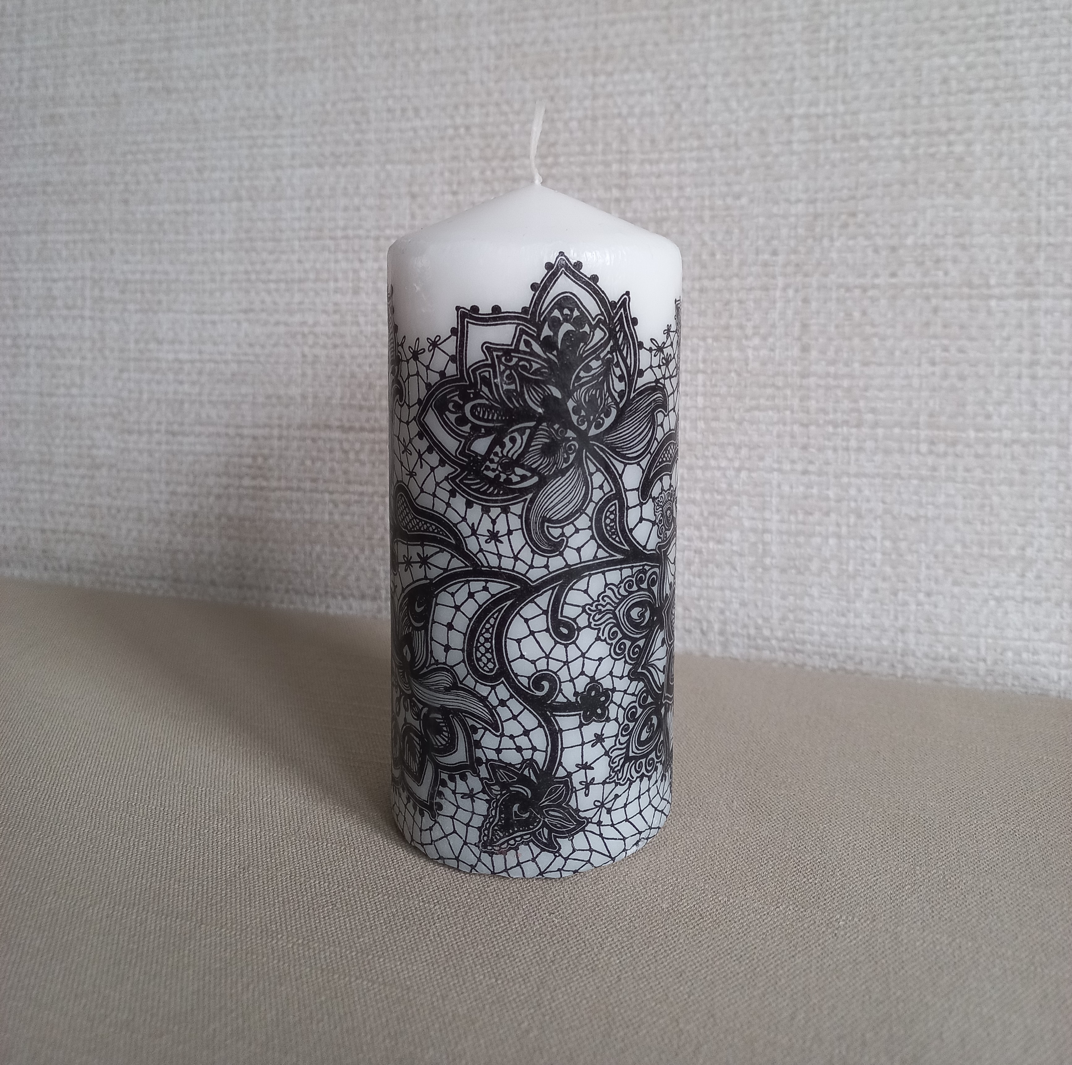 Black Lace -  Decorative Candle