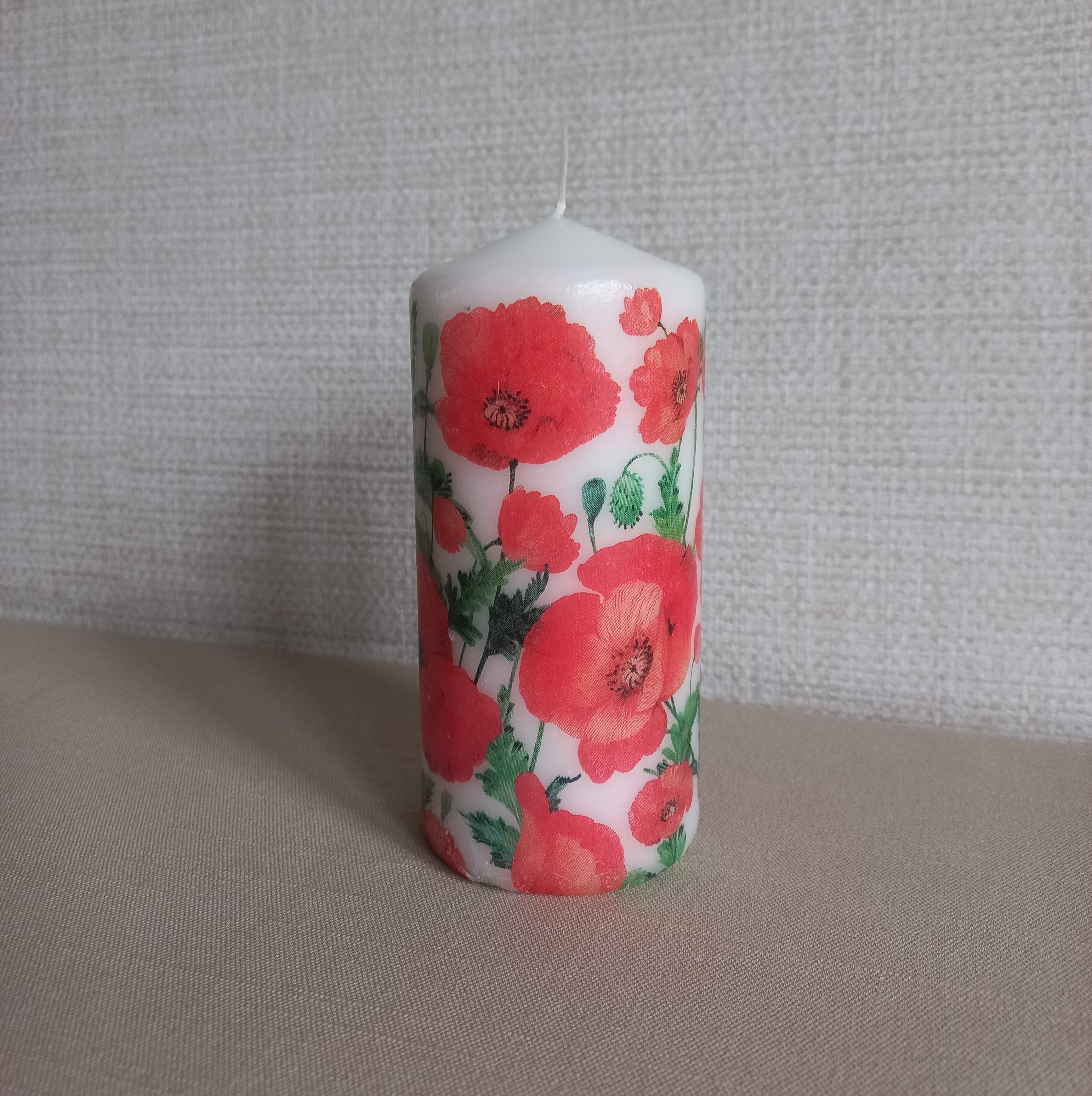 Red Poppies -  Decorative Candle