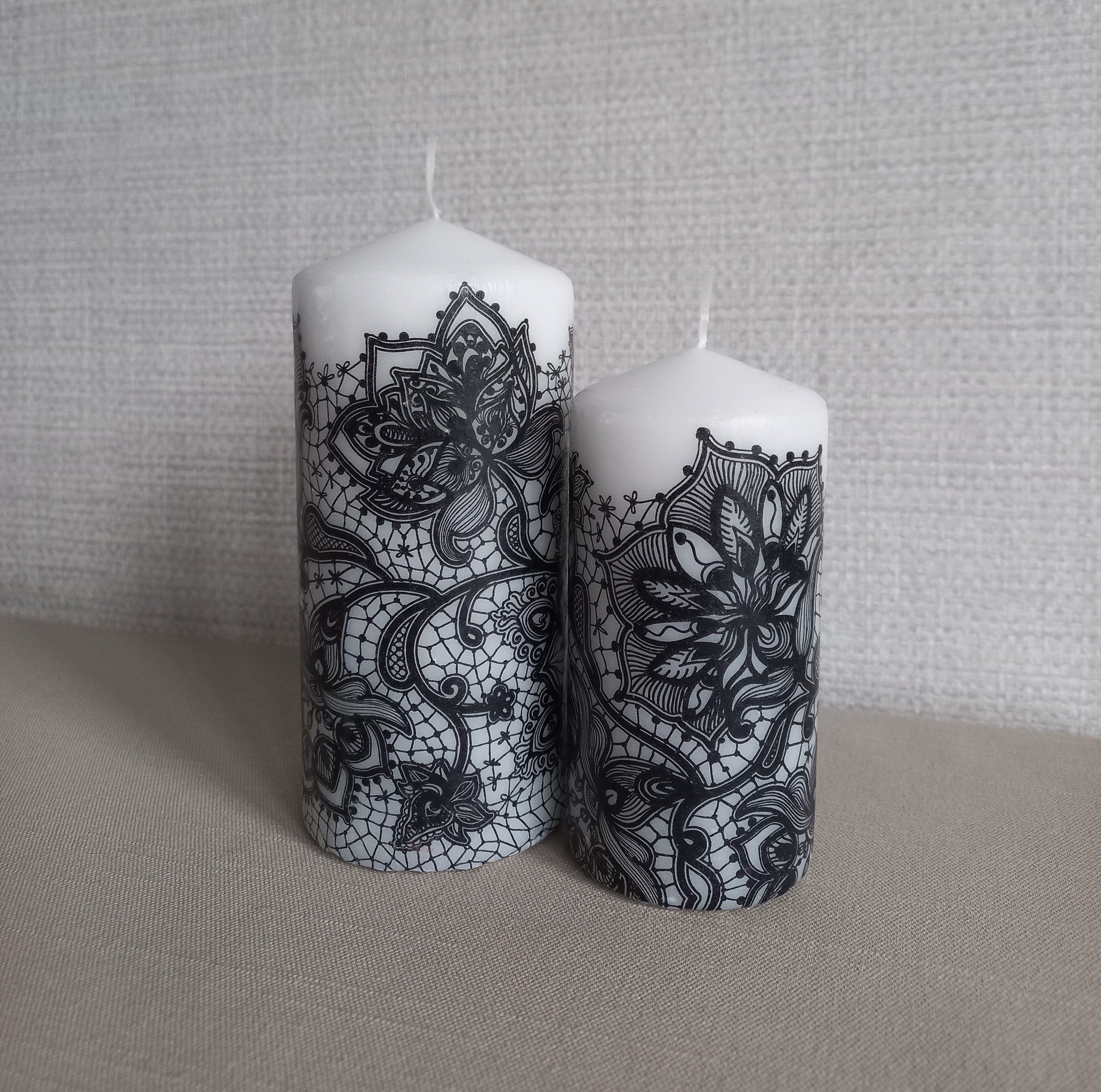 Black Lace -  Decorative Candle