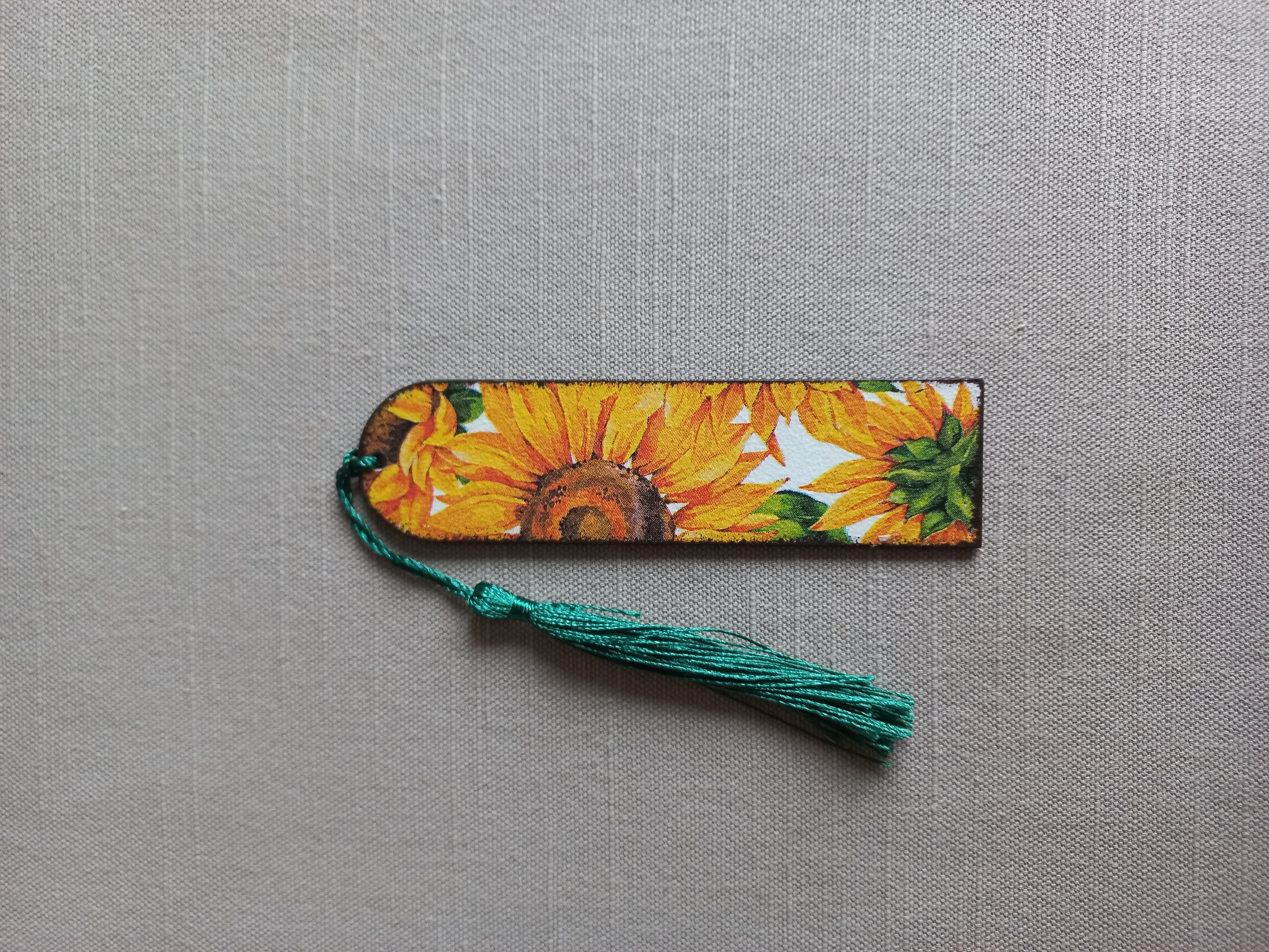 Sunflower Glow - Wooden Bookmark