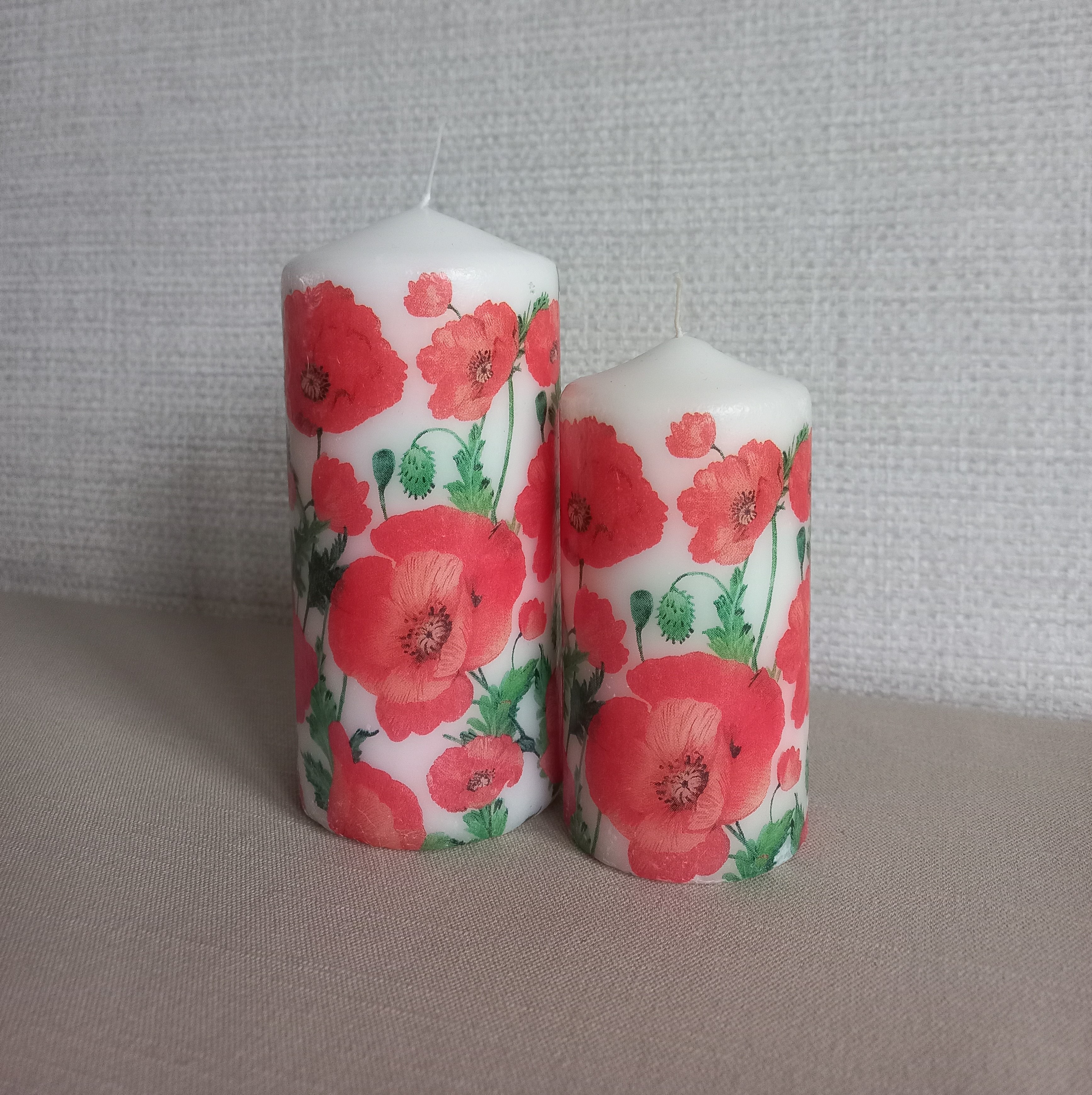 Red Poppies -  Decorative Candle