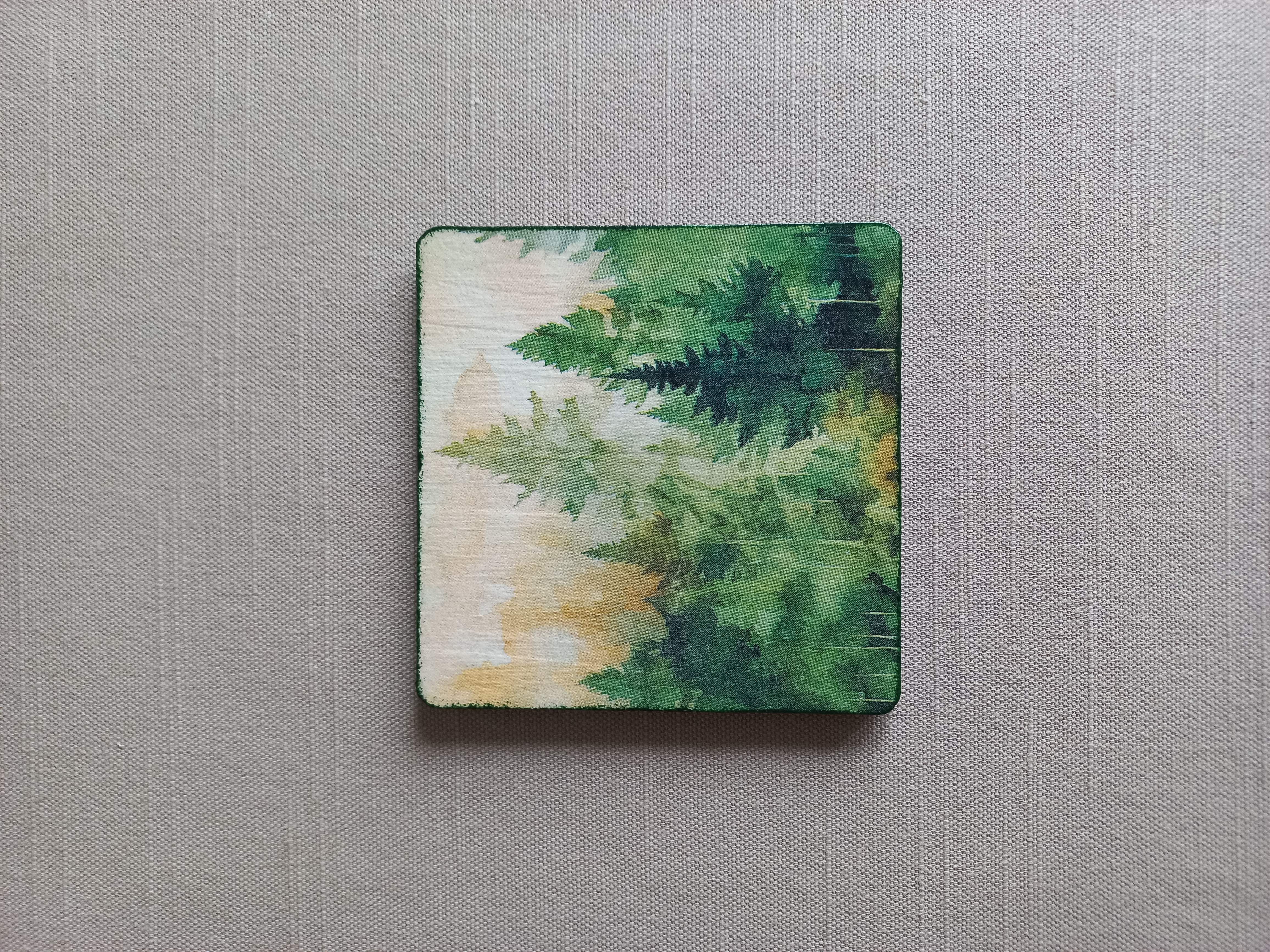 Serene Forest - Wooden Coaster