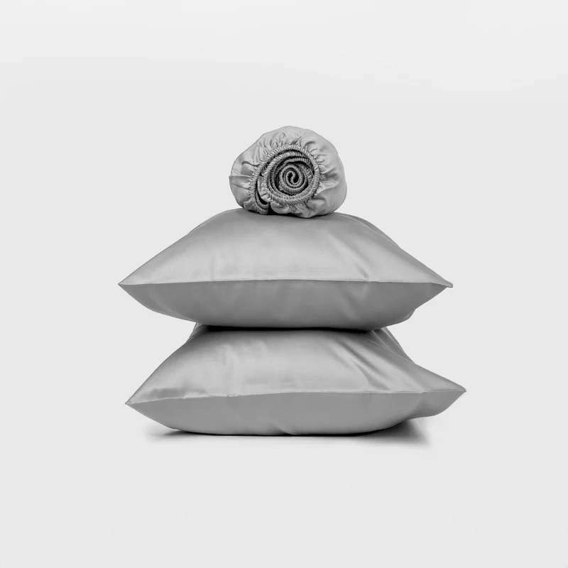 Platinum Grey Sateen Cotton Sheet