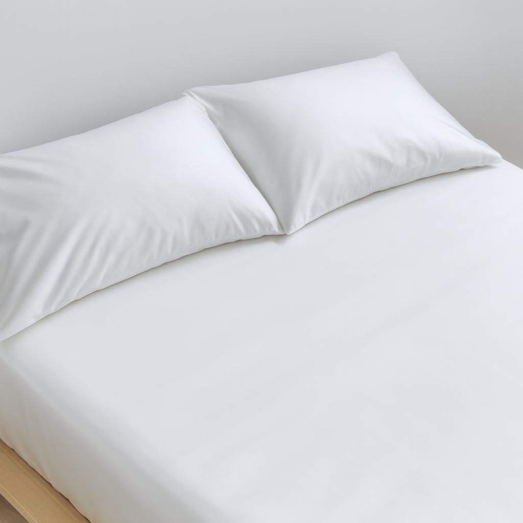 Luxe White Sateen Cotton Sheet
