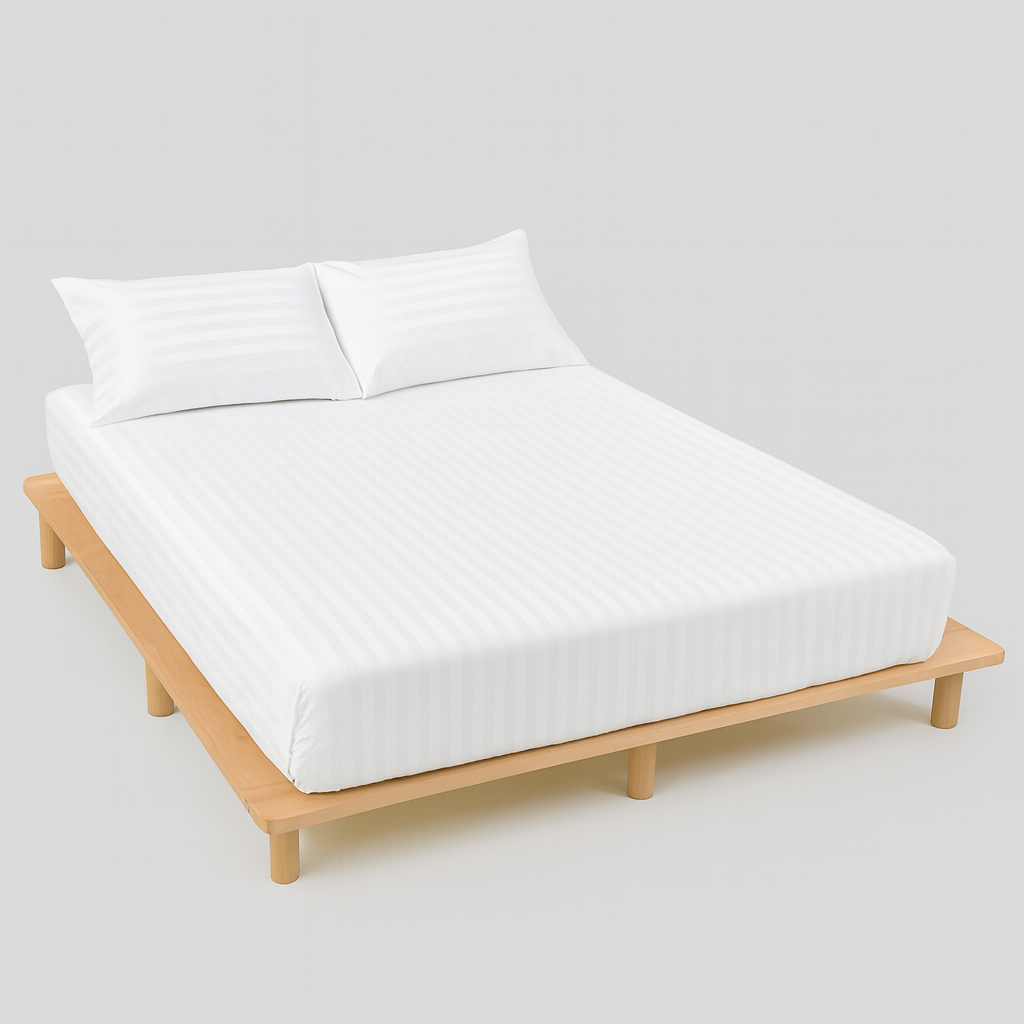 Supreme White Satin Silk Bed Sheet