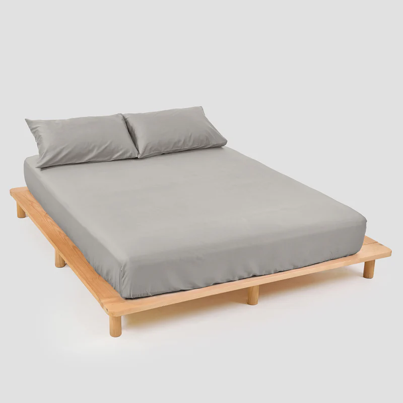 Platinum Grey Sateen Cotton Sheet
