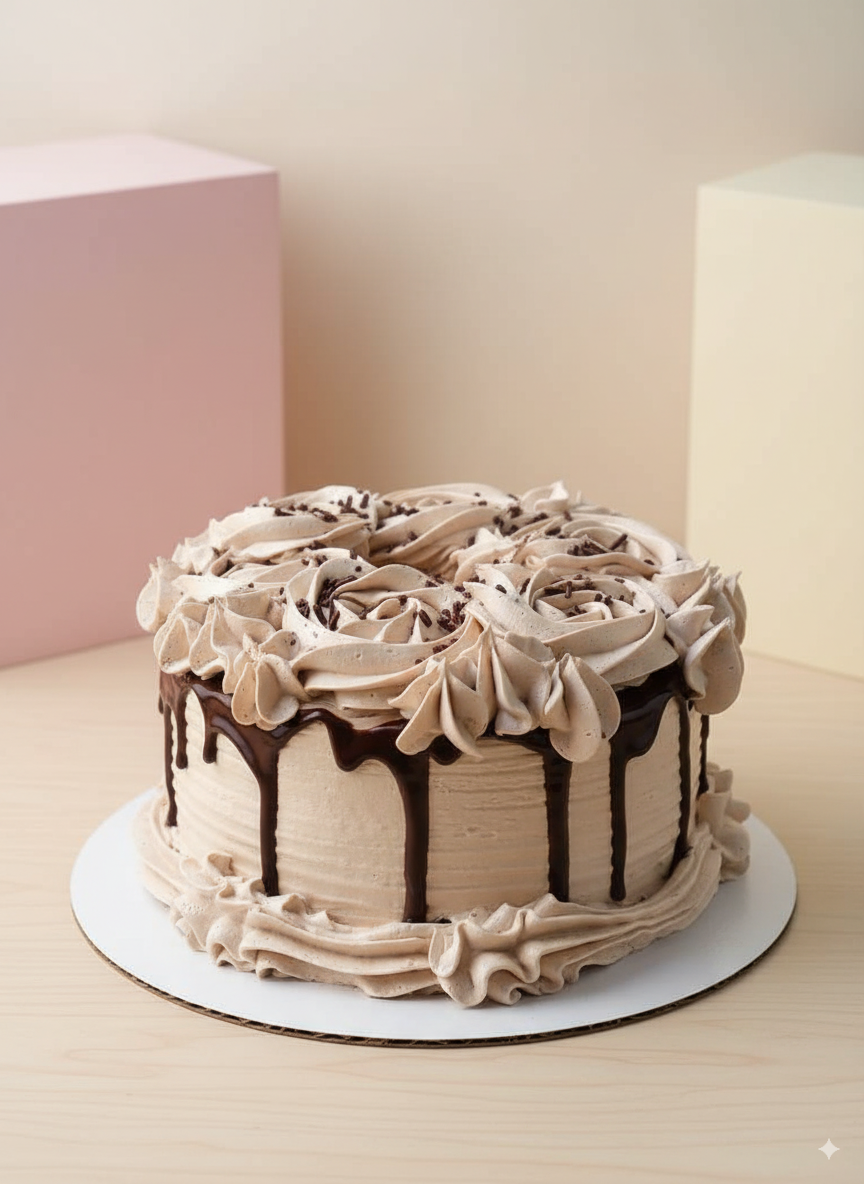 Pastel de chocolate con crema