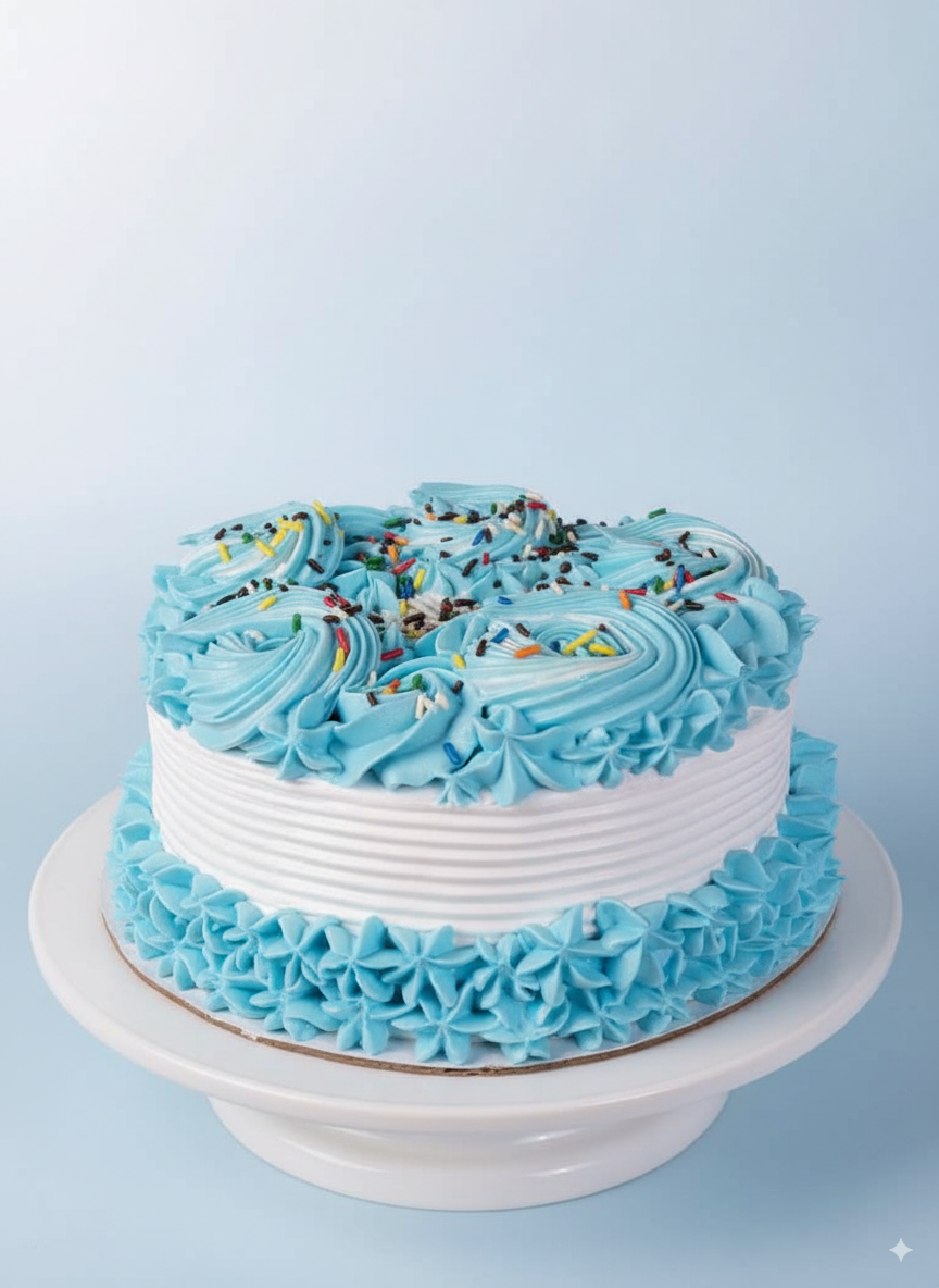 Pastel de cumpleaños azul