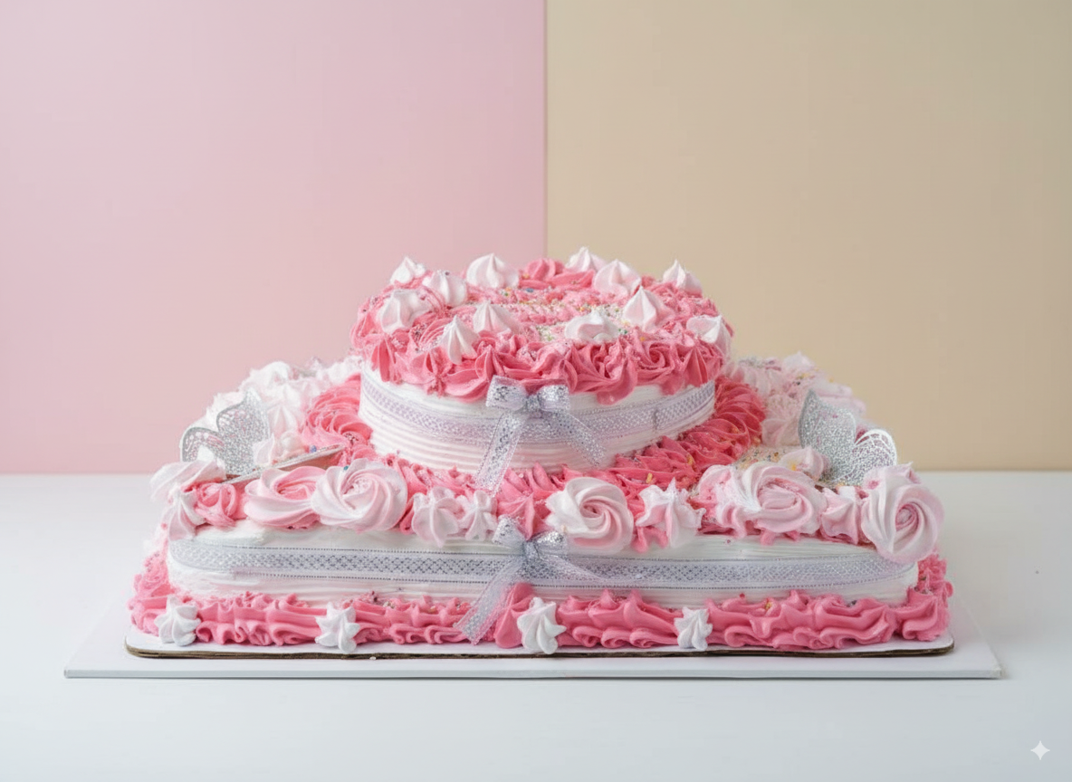 Pastel de celebración rosa