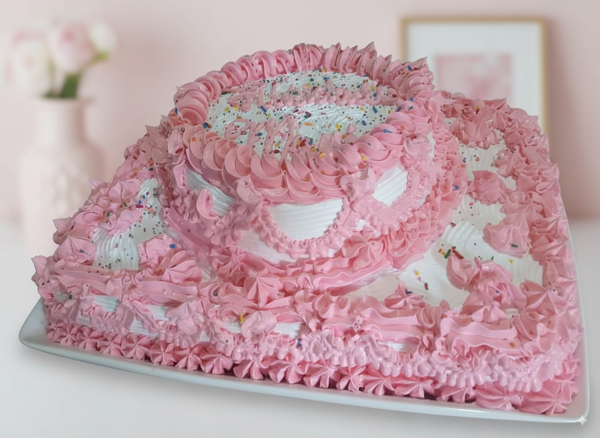 Pastel decorado rosa