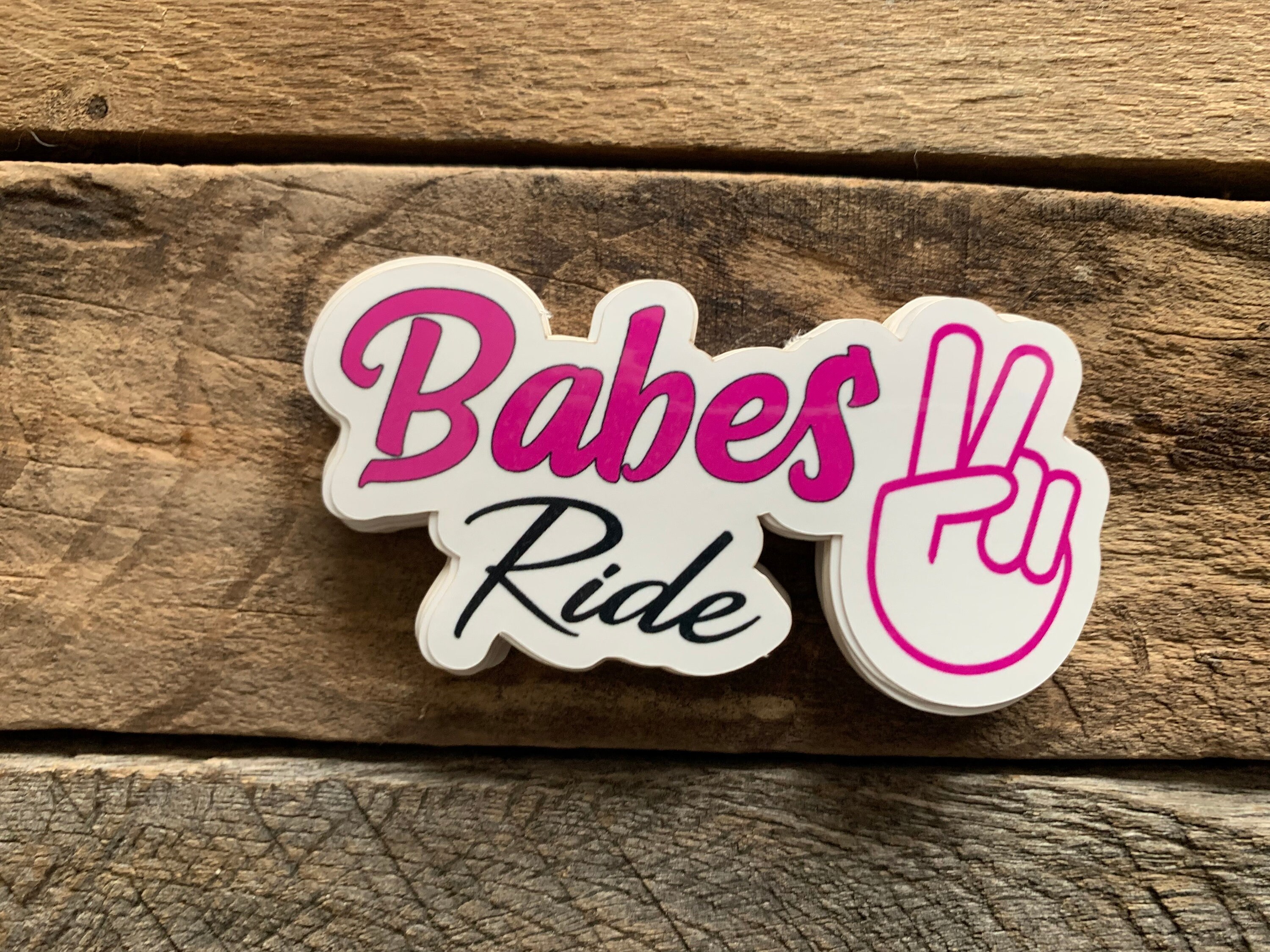 Dirt Bike Vinyl Sticker: Waterproof Motocross Decal - Babes Ride Too