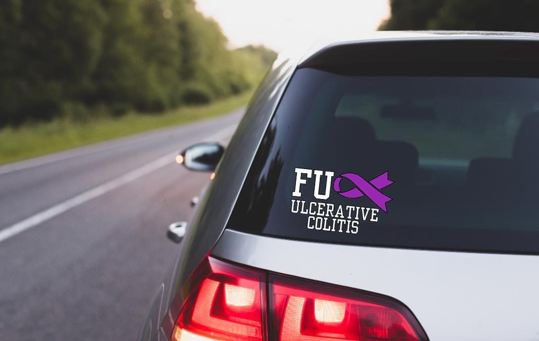 Ulcerative Colitis, IBD Decal, Fuck uc Decal, Fuck uc Vinyl Decal, Fuck uc Car Decal, Fuck UC Truck Decal, IBD Awareness, Car Decal