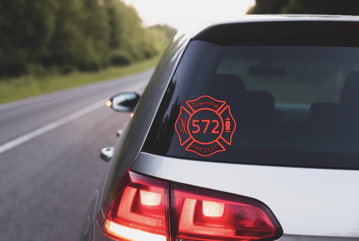 Custom Firefighter, Custom Firefighter Decal, Custom Firefighter Vinyl Decal, Personalized Firefighter Decal, Firefighter Car Decal