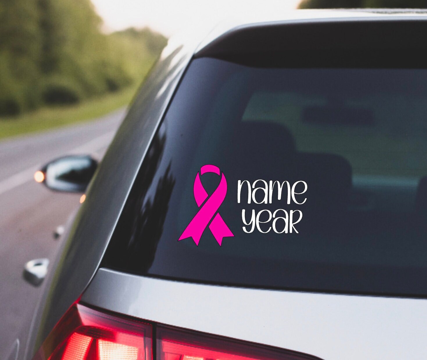 Personalized Cancer Ribbon Decal: Custom Vinyl Car/Truck Decal