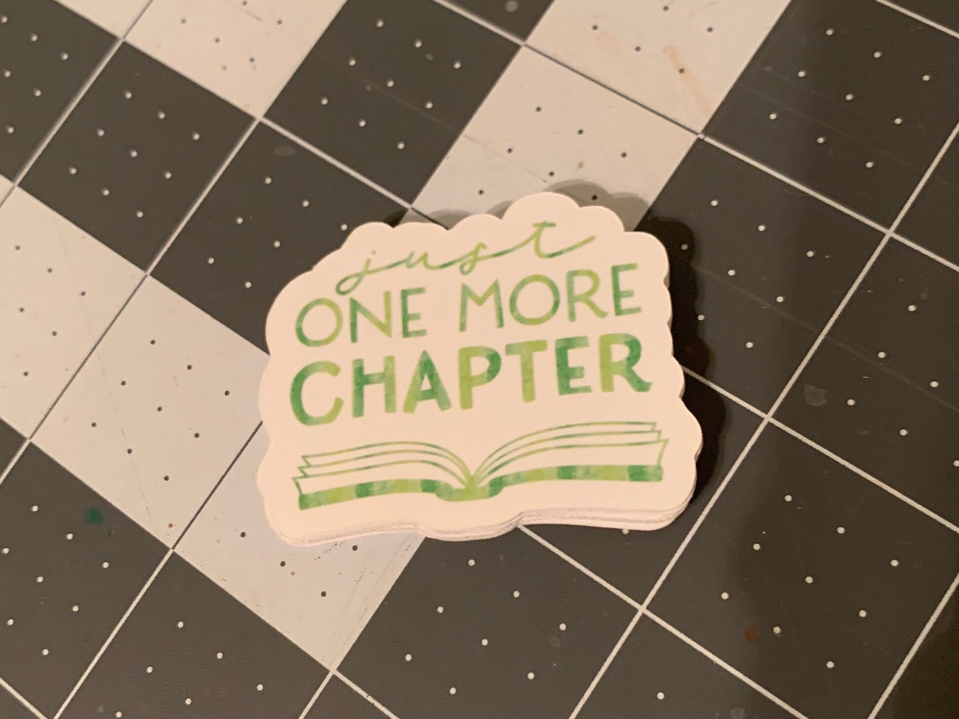 Just One More Chapter Book Sticker - Kindle, Tumbler Vinyl Decal
