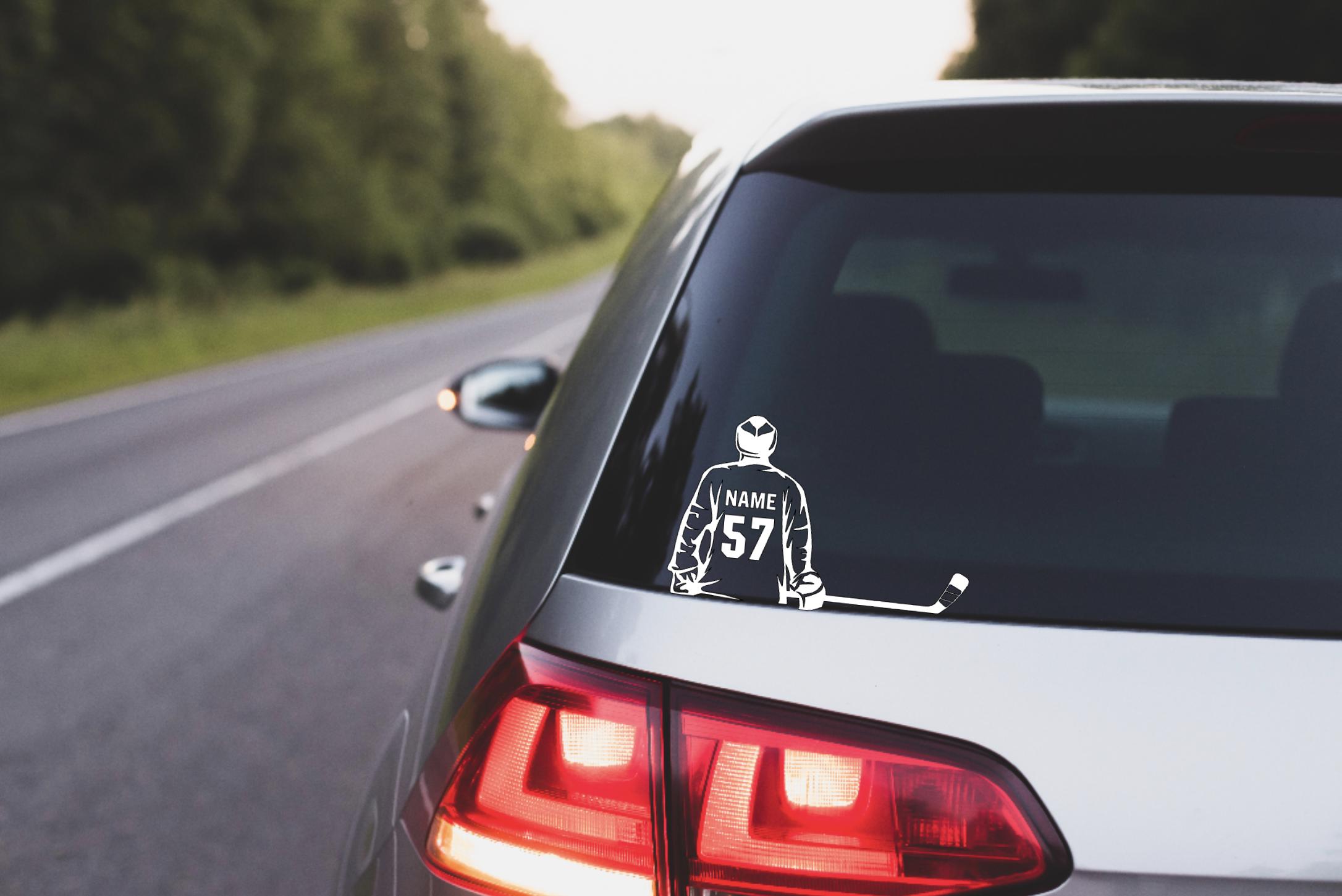 Hockey Decal, Custom Hockey Decal, Custom Hockey Vinyl Decal, Car Decal, Truck Decal, Laptop Decal, Tumbler Decal