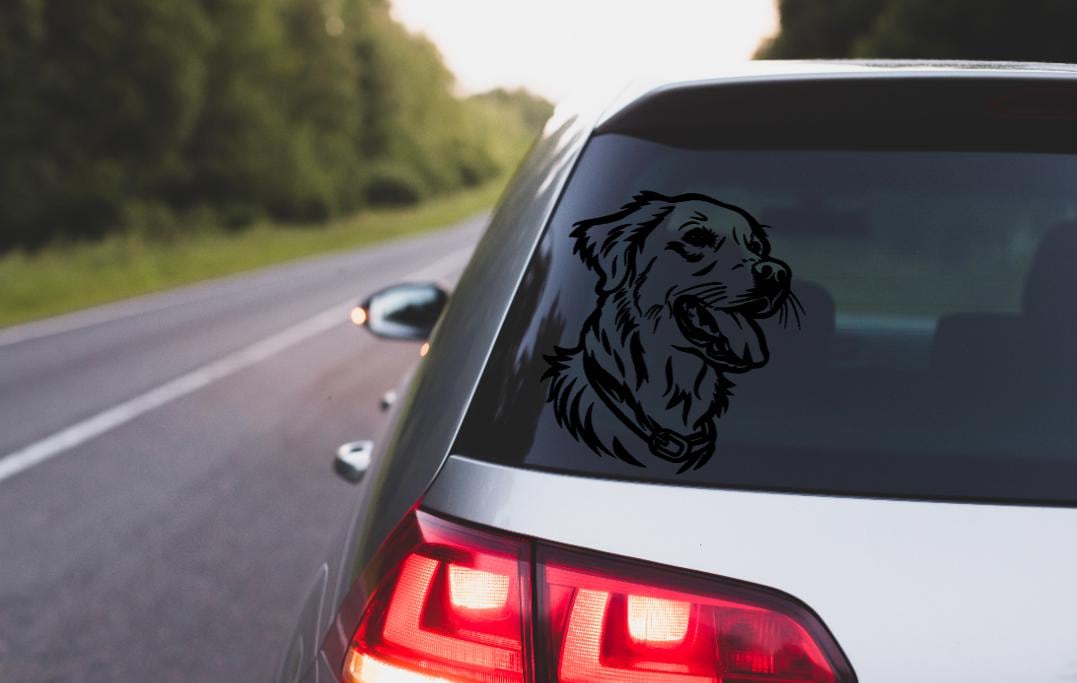 Golden Retriever Decal, Golden Retriever Vinyl Decal, Golden Retriever Custom Decal, Golden Retriever Car Decal, Golden Retriever Decal