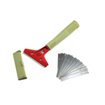 Glass scraper with replaceable blades