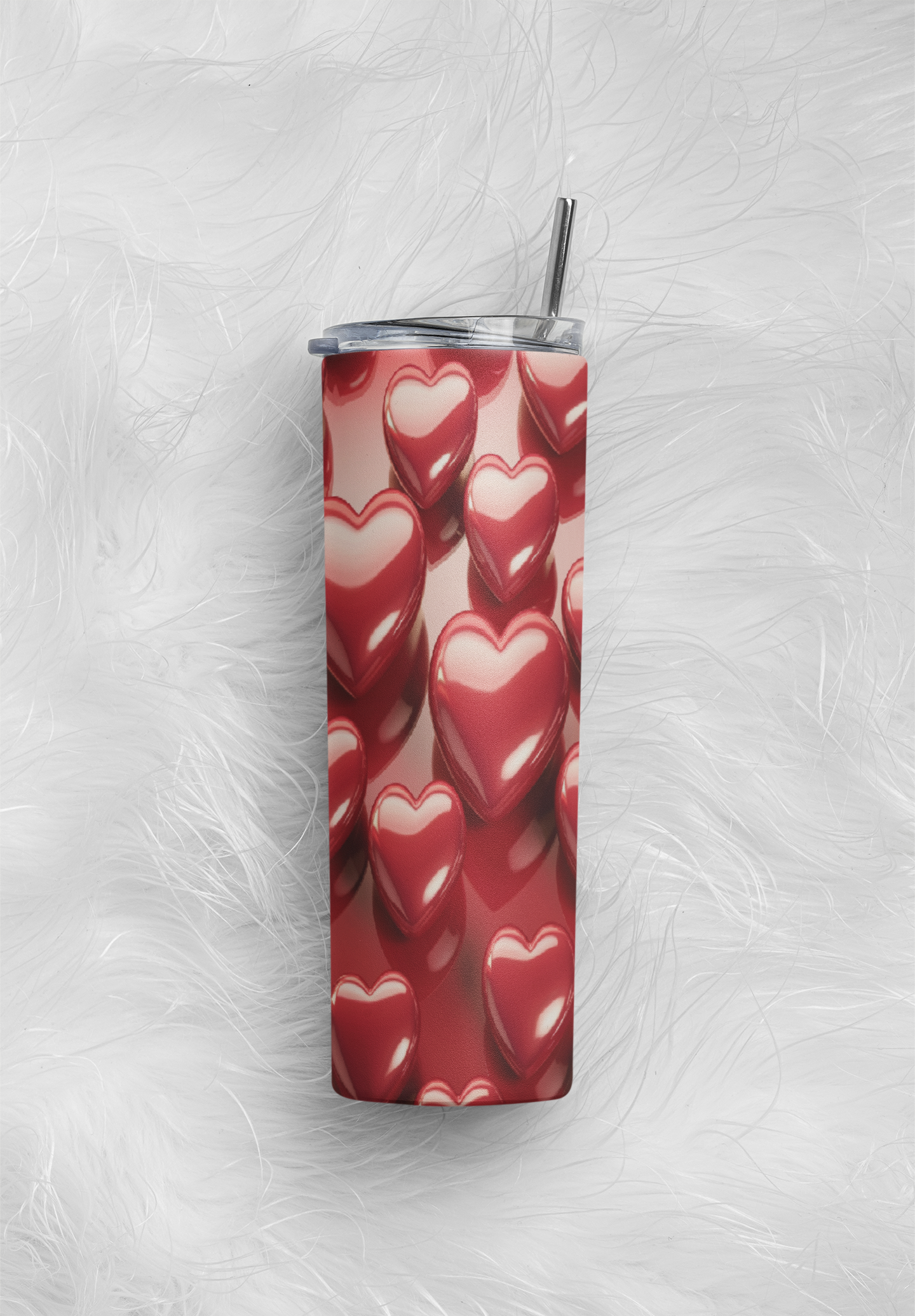 Heart Pattern Stainless Steel Tumbler