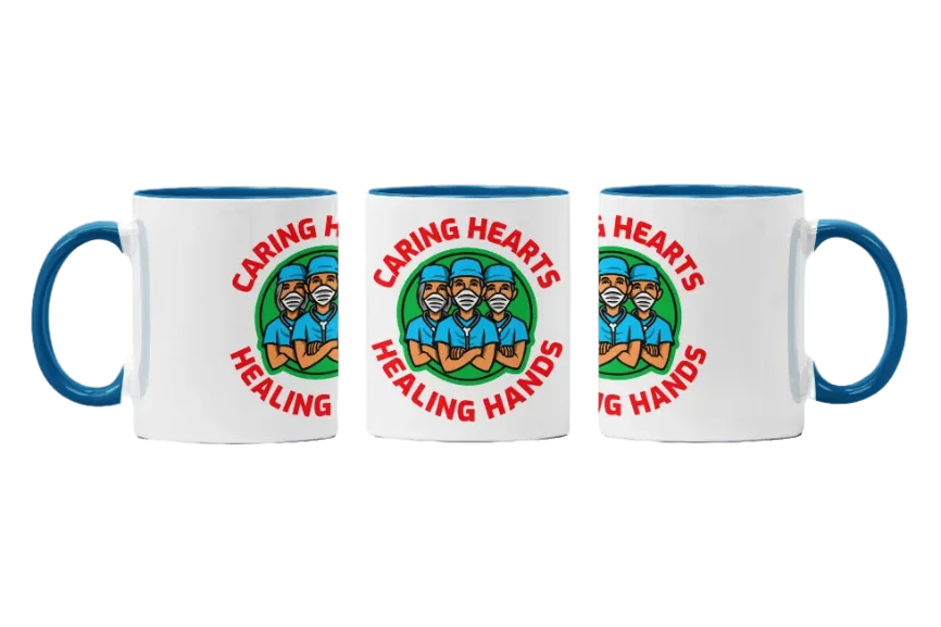 Caring Hearts Healing Hands Mug