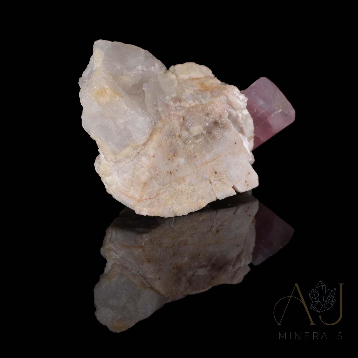 Turmalina rosa en matriz